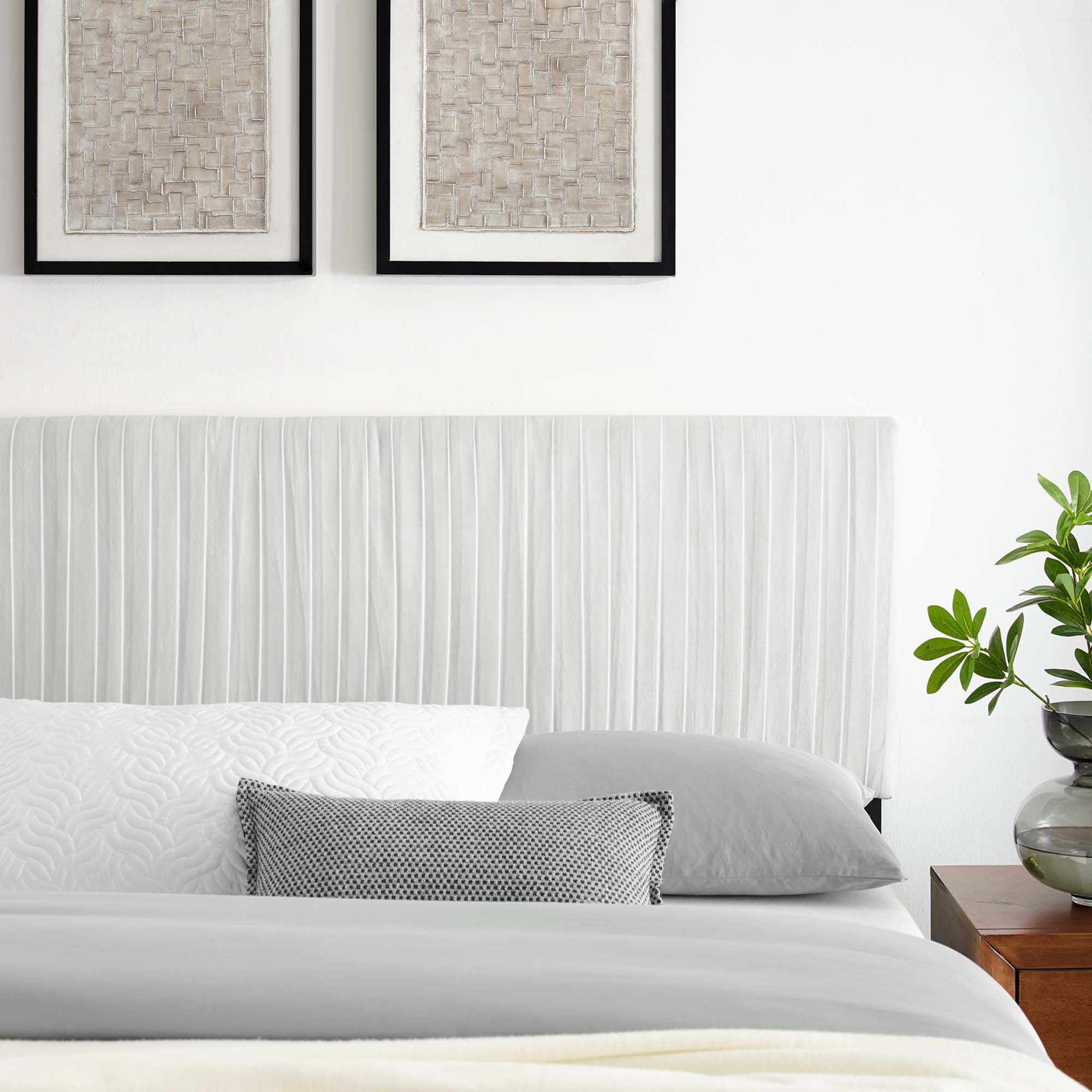 Eloise Channel Tufted Performance Velvet / Headboard