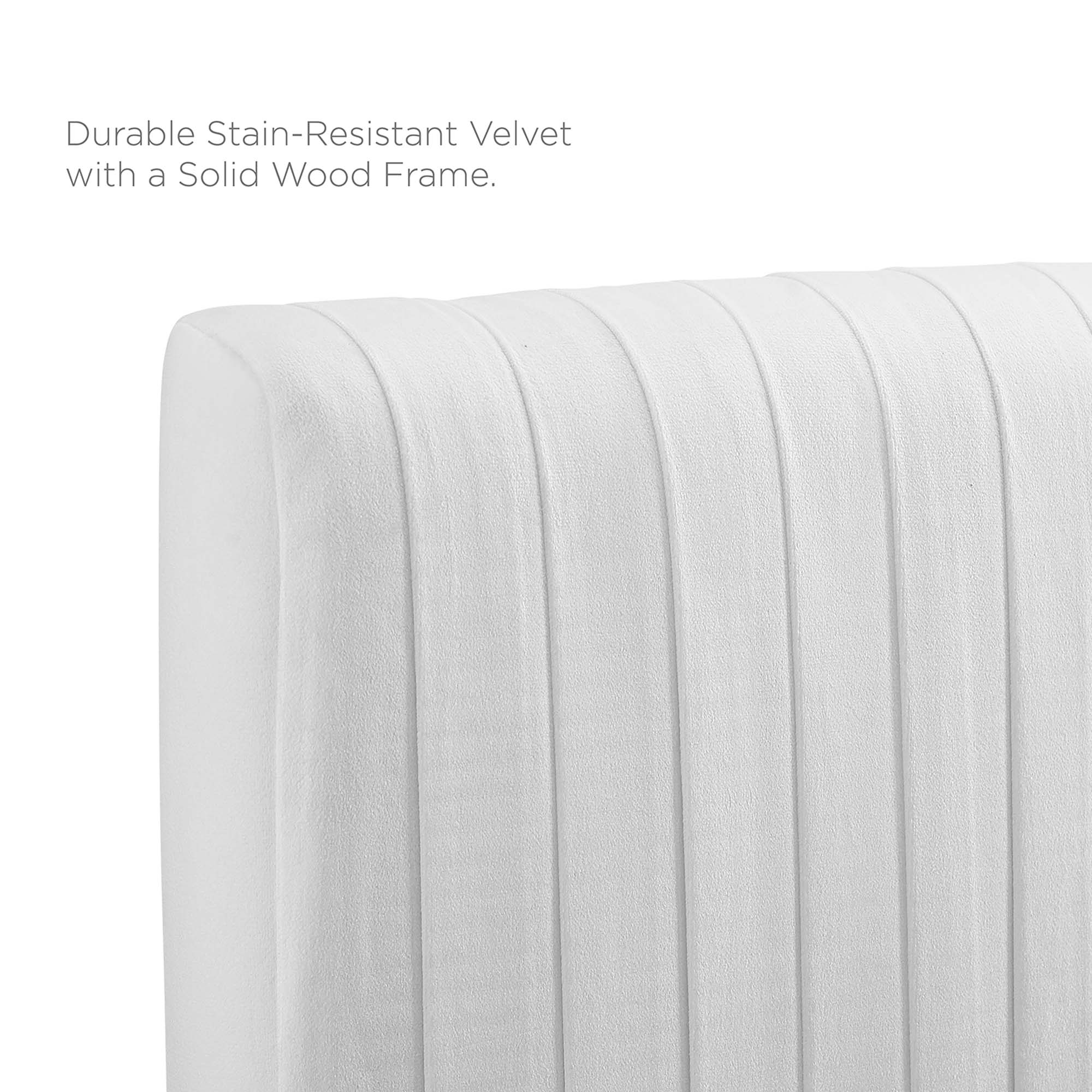 Eloise Channel Tufted Performance Velvet / Headboard
