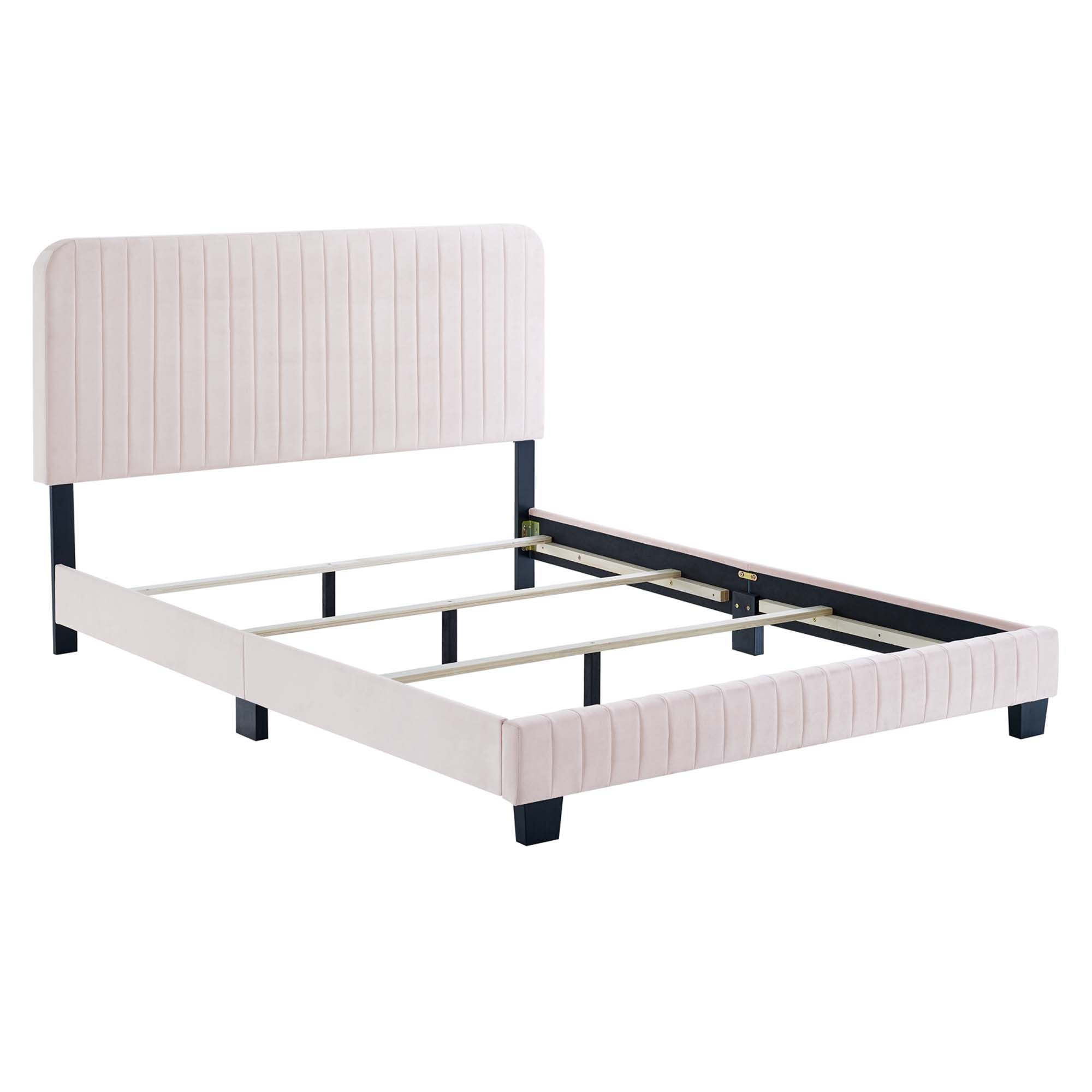 Celine Channel Tufted Performance Velvet Bed