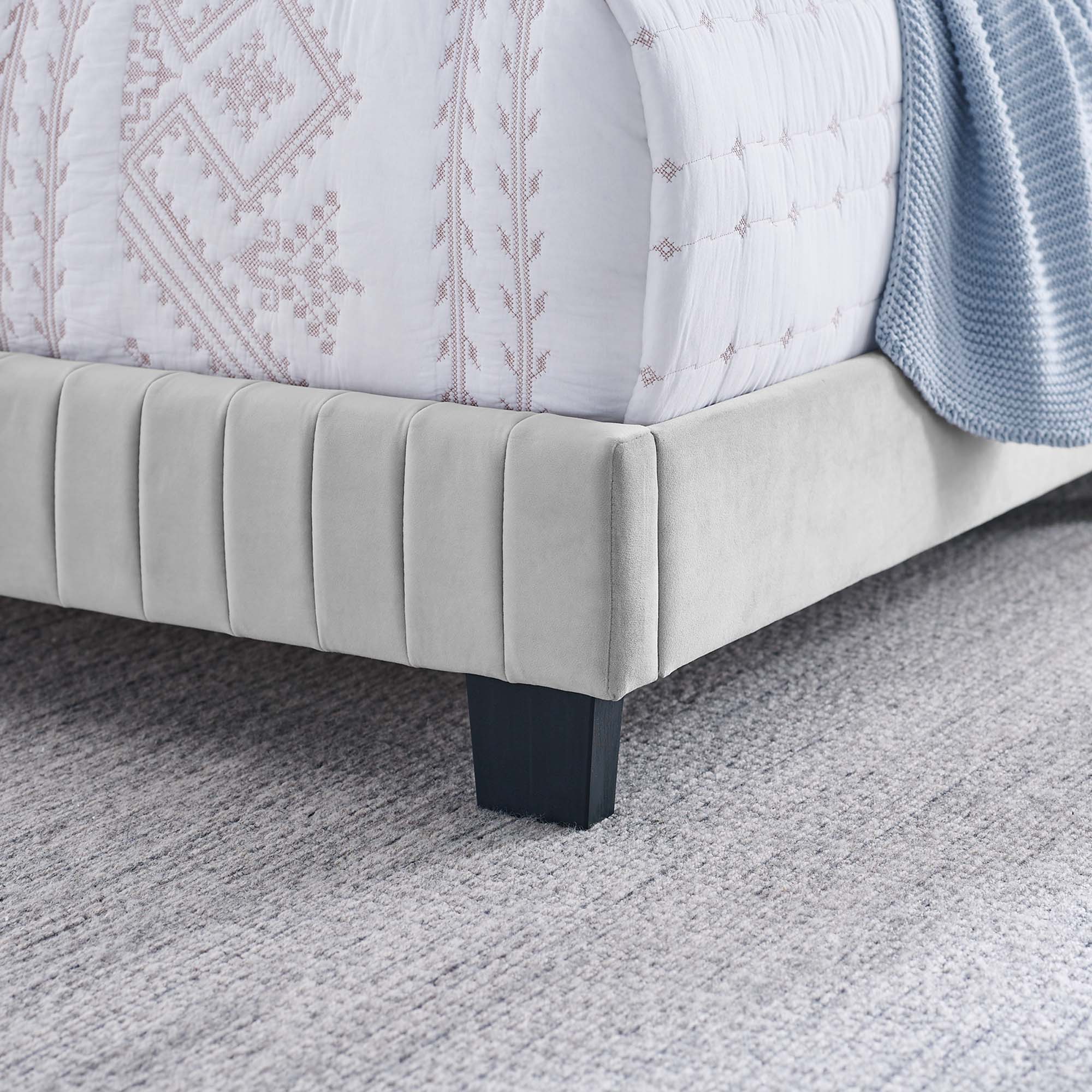Celine Channel Tufted Performance Velvet Bed