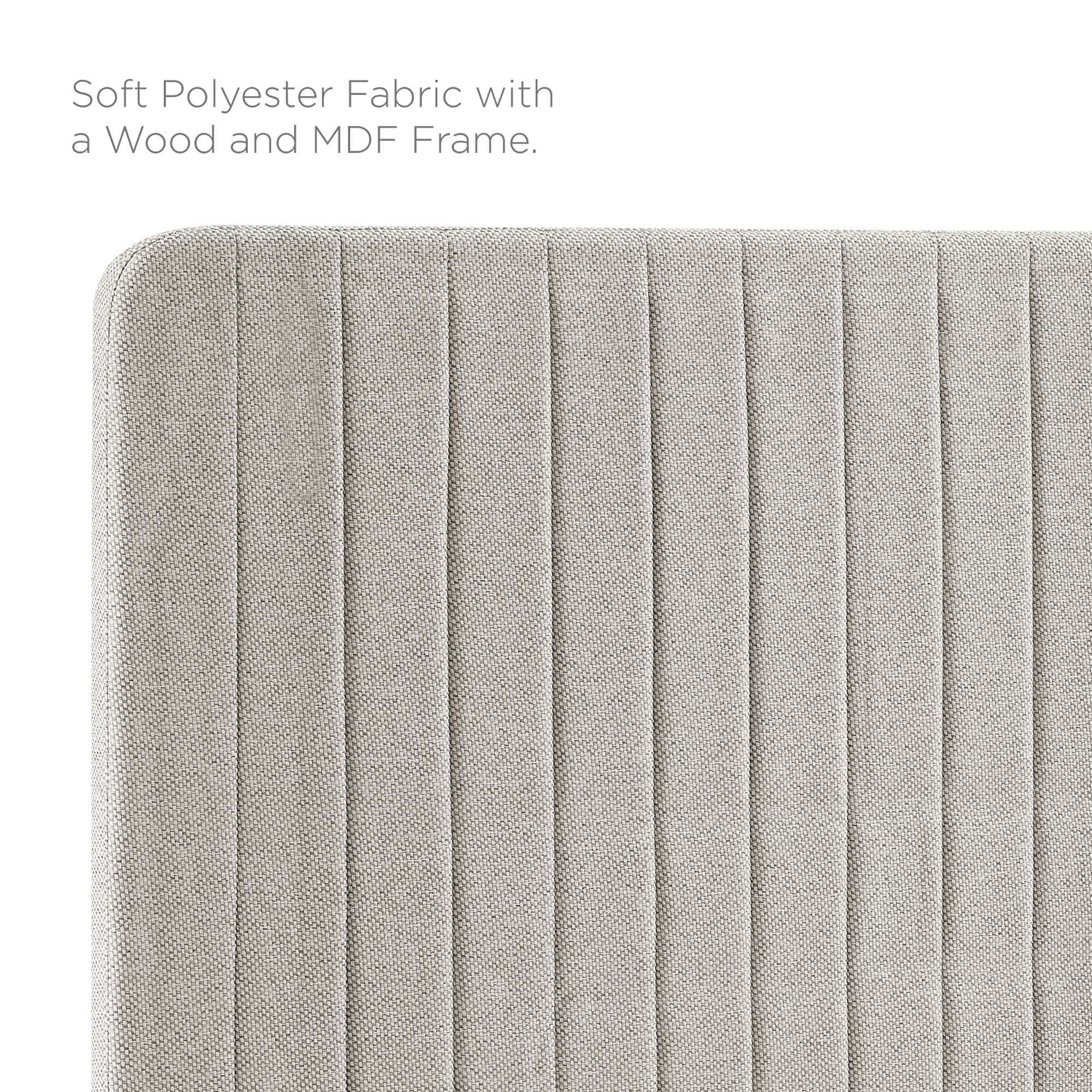 Milenna Channel Tufted Upholstered Fabric / Headboard