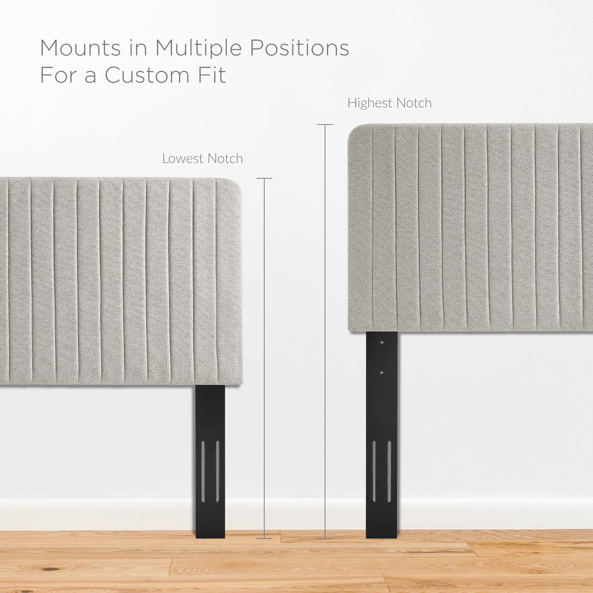 Milenna Channel Tufted Upholstered Fabric / Headboard