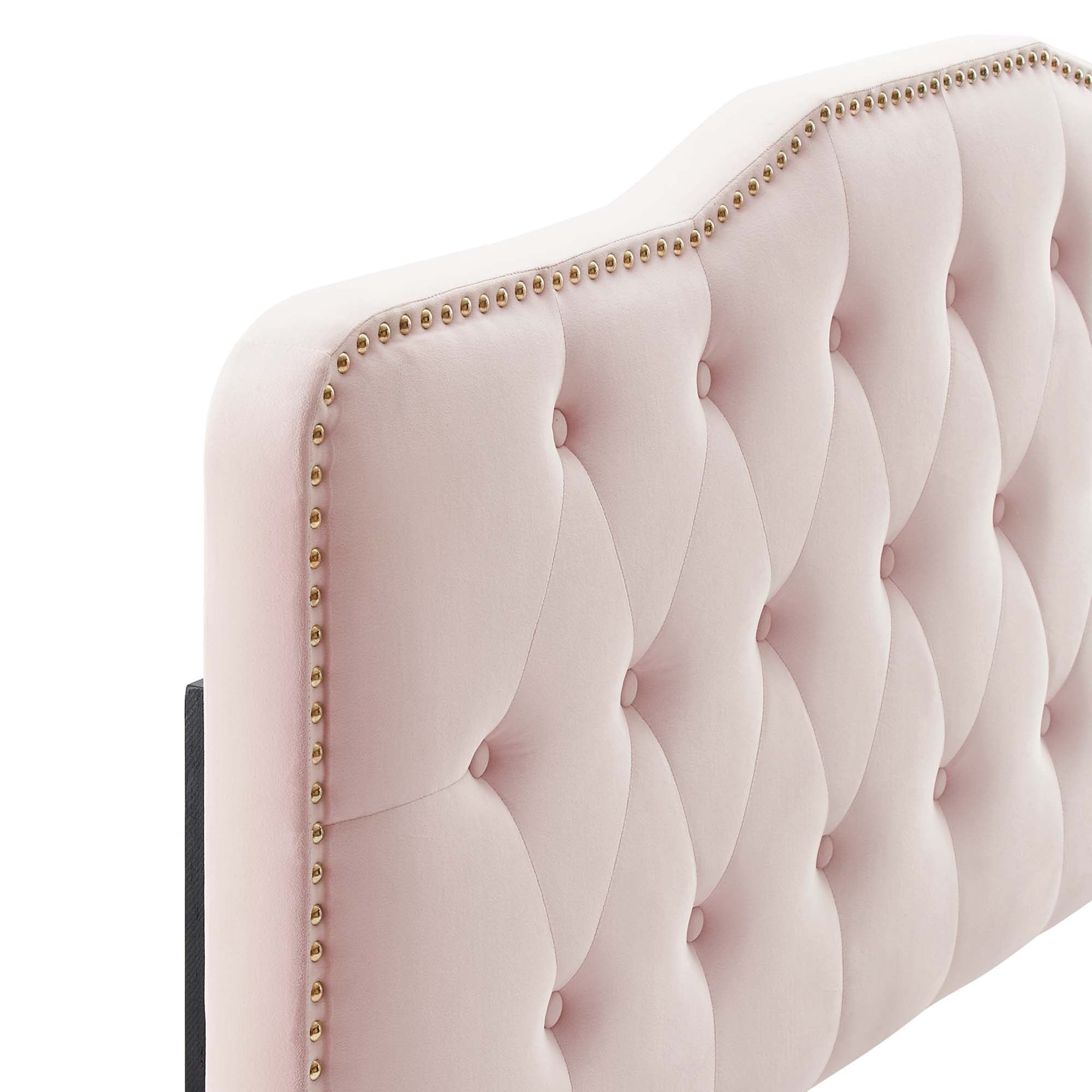 Amber Tufted Performance Velvet Platform Bed