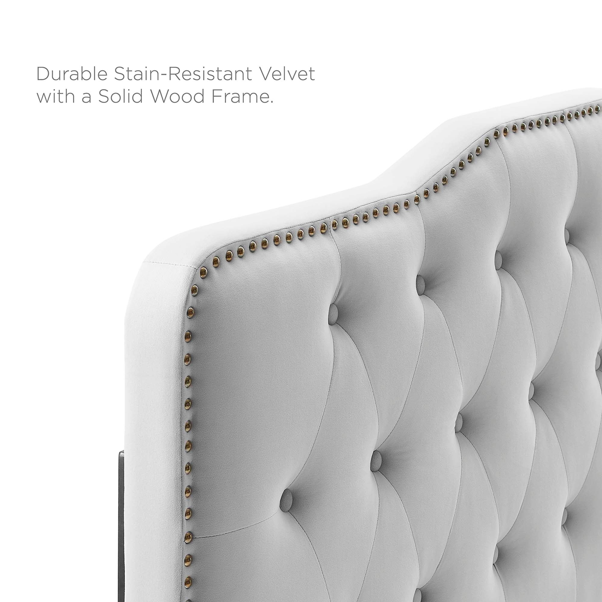 Amber Tufted Performance Velvet Platform Bed