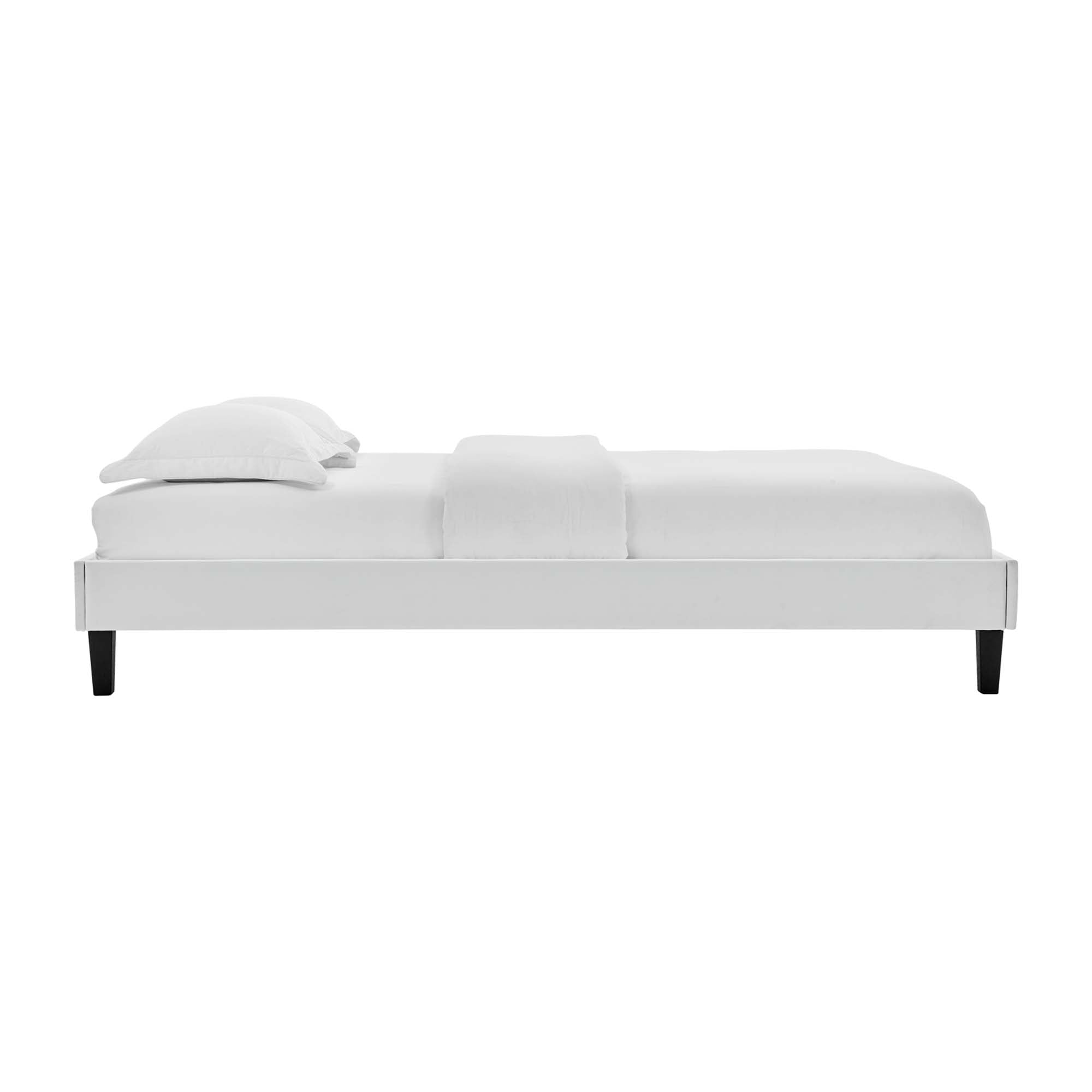 Amber Tufted Performance Velvet Platform Bed