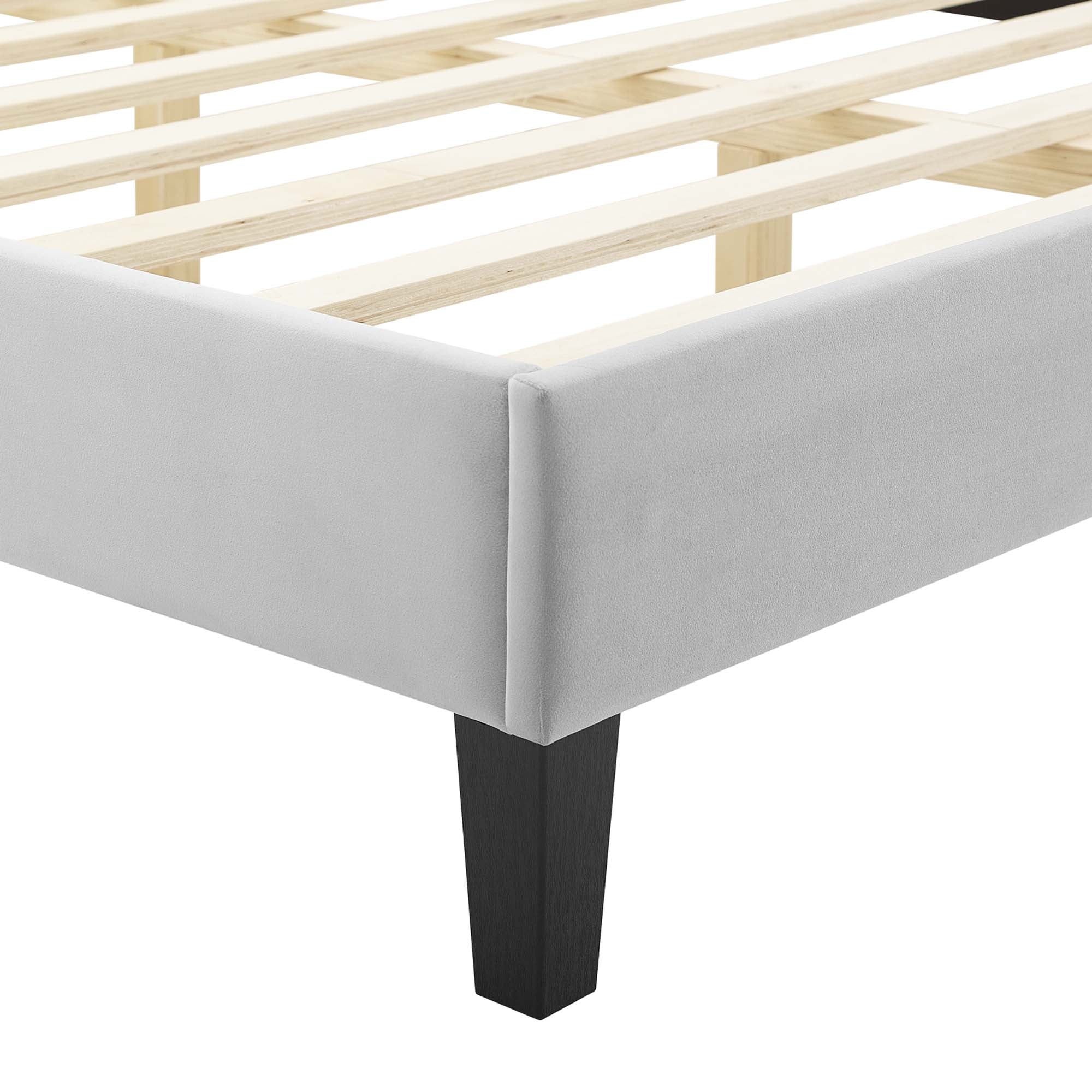 Amber Tufted Performance Velvet Platform Bed