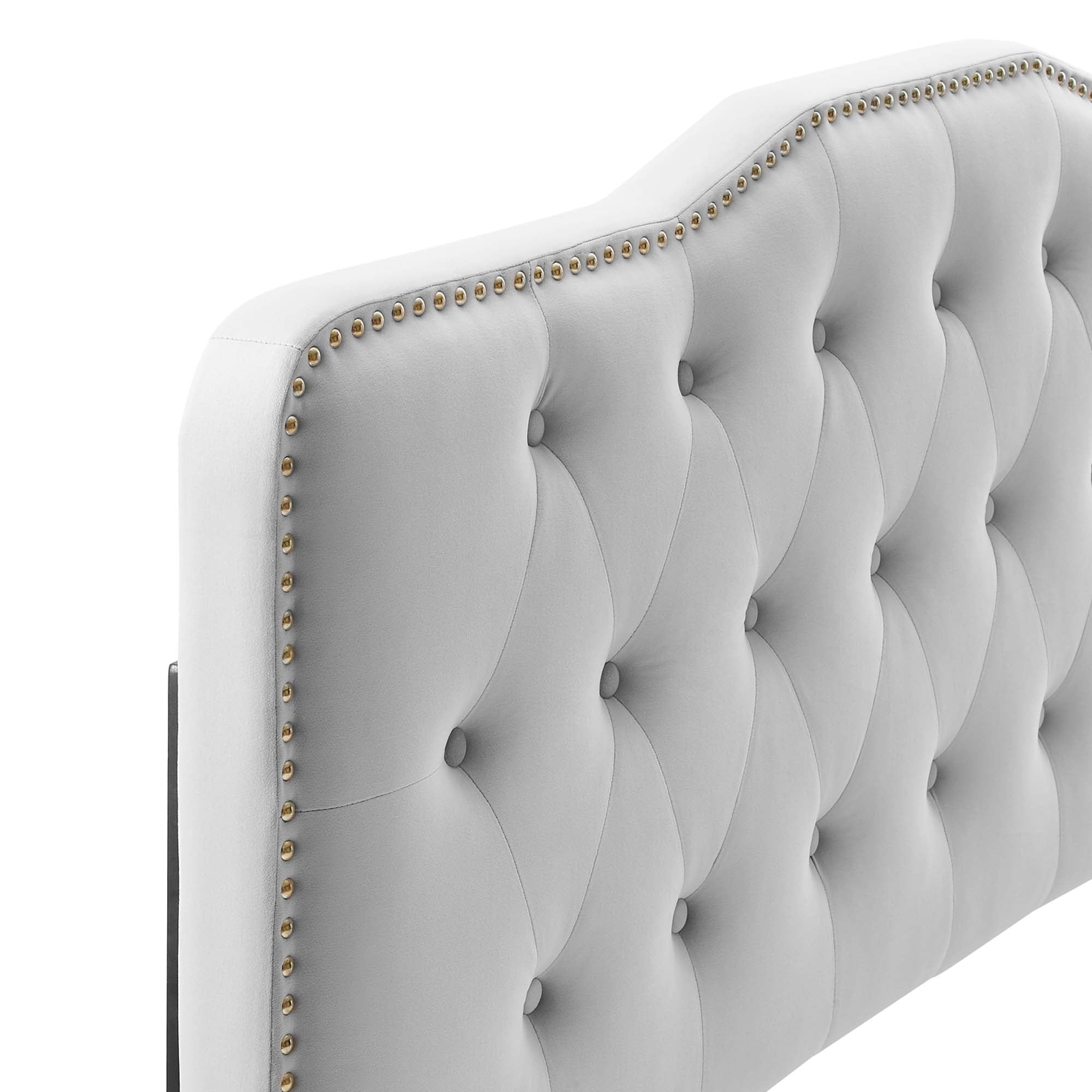 Amber Tufted Performance Velvet Platform Bed