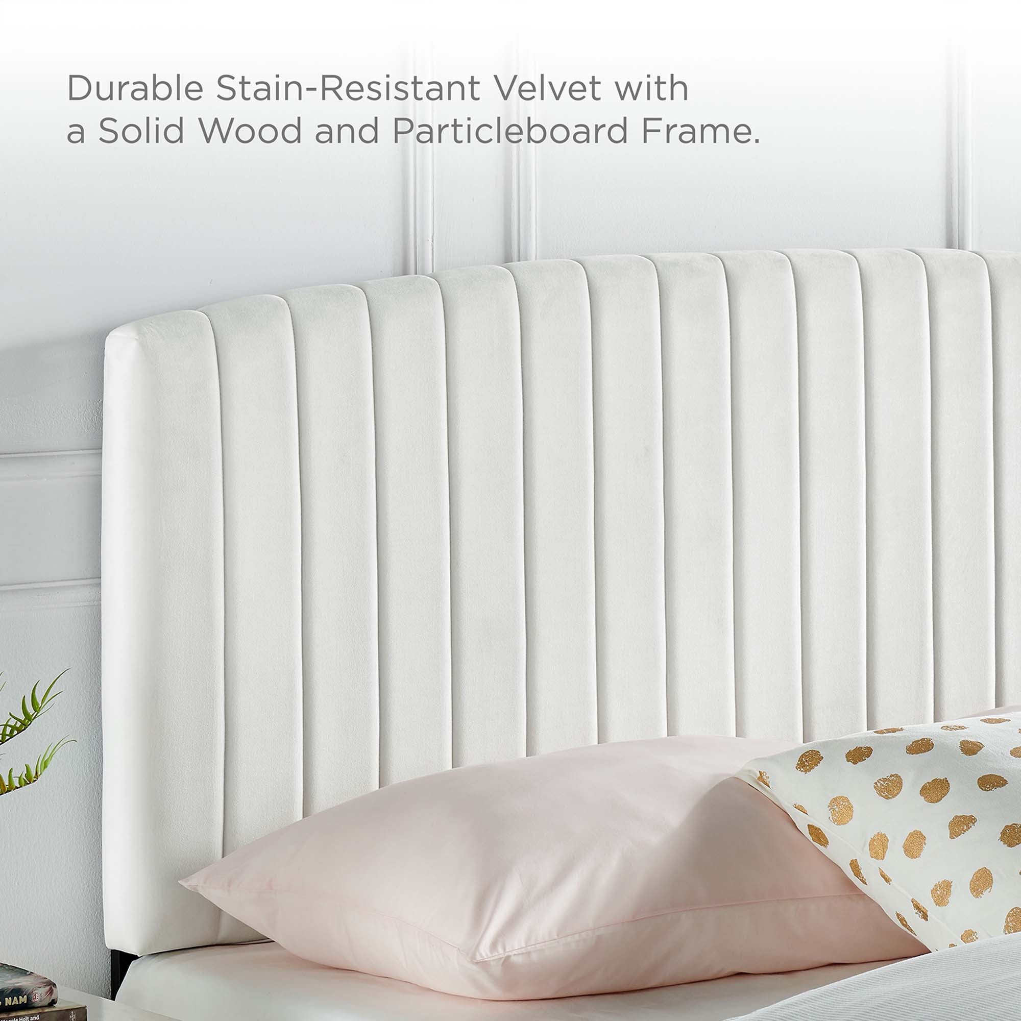 Alessi Performance Velvet Platform Bed