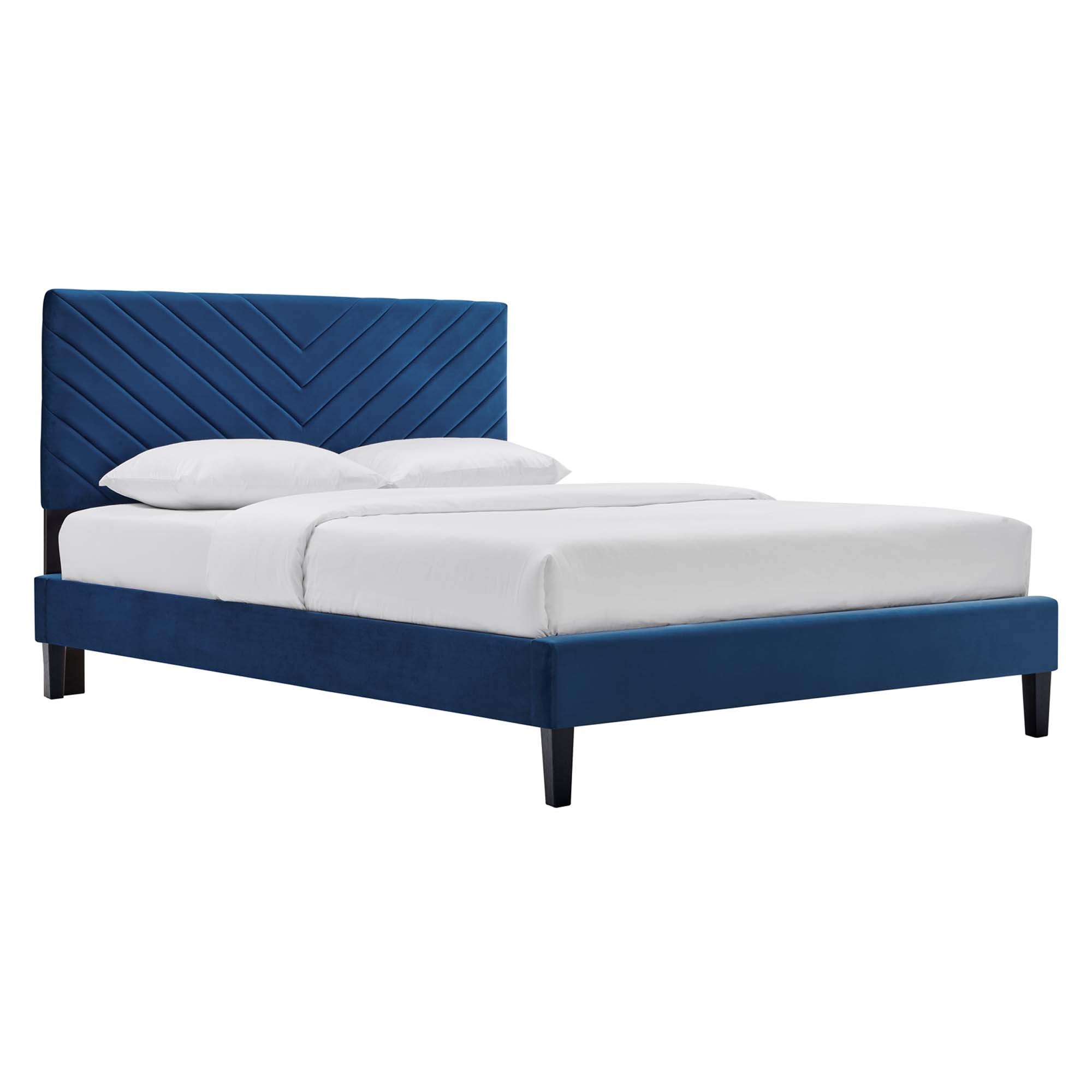 Roxanne Performance Velvet Platform Bed