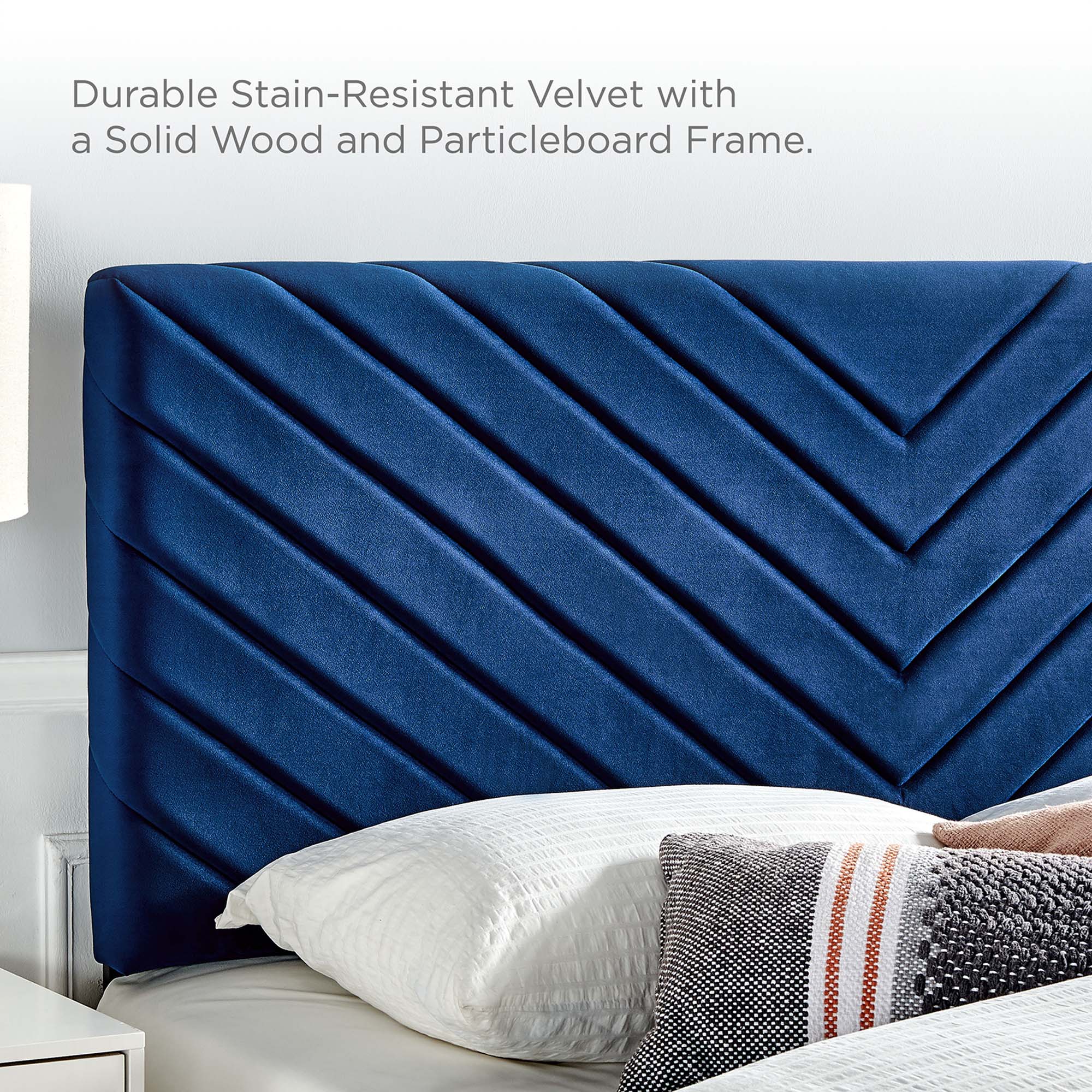 Roxanne Performance Velvet Platform Bed