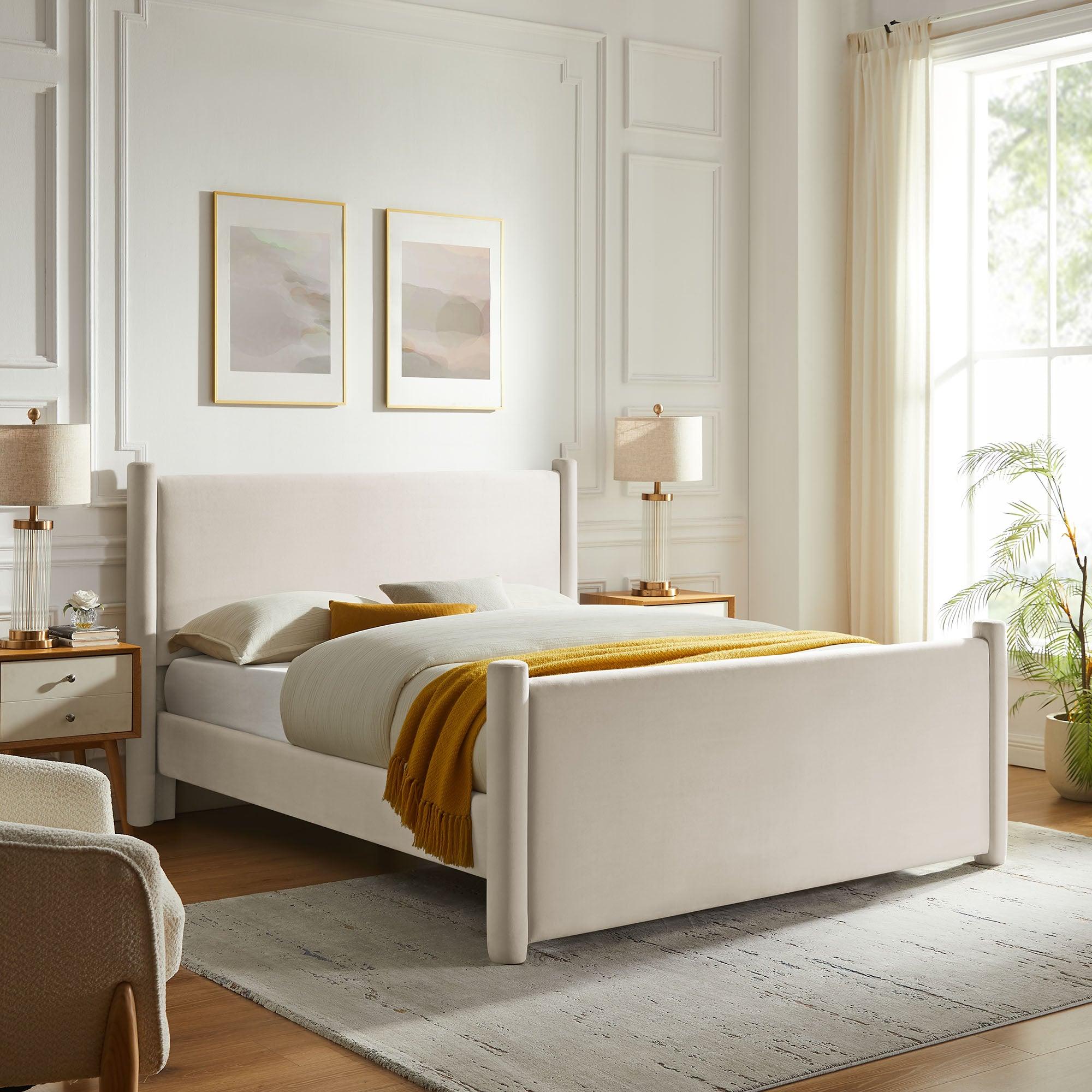 Rael Performance Velvet Platform Bed