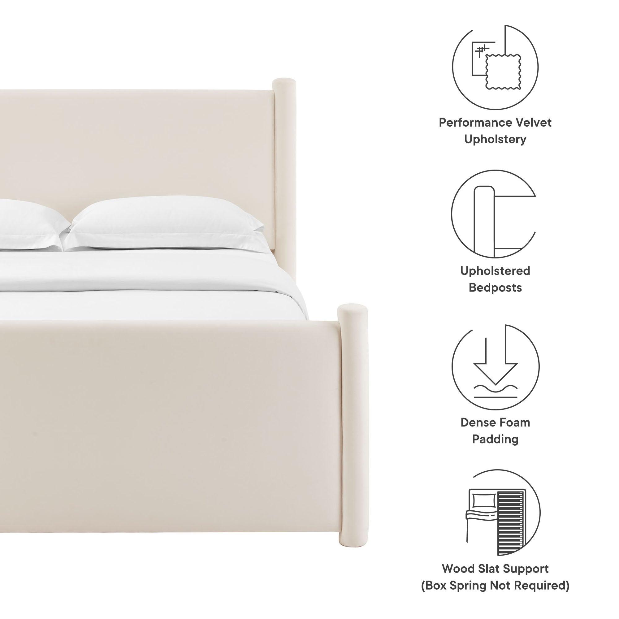Rael Performance Velvet Platform Bed