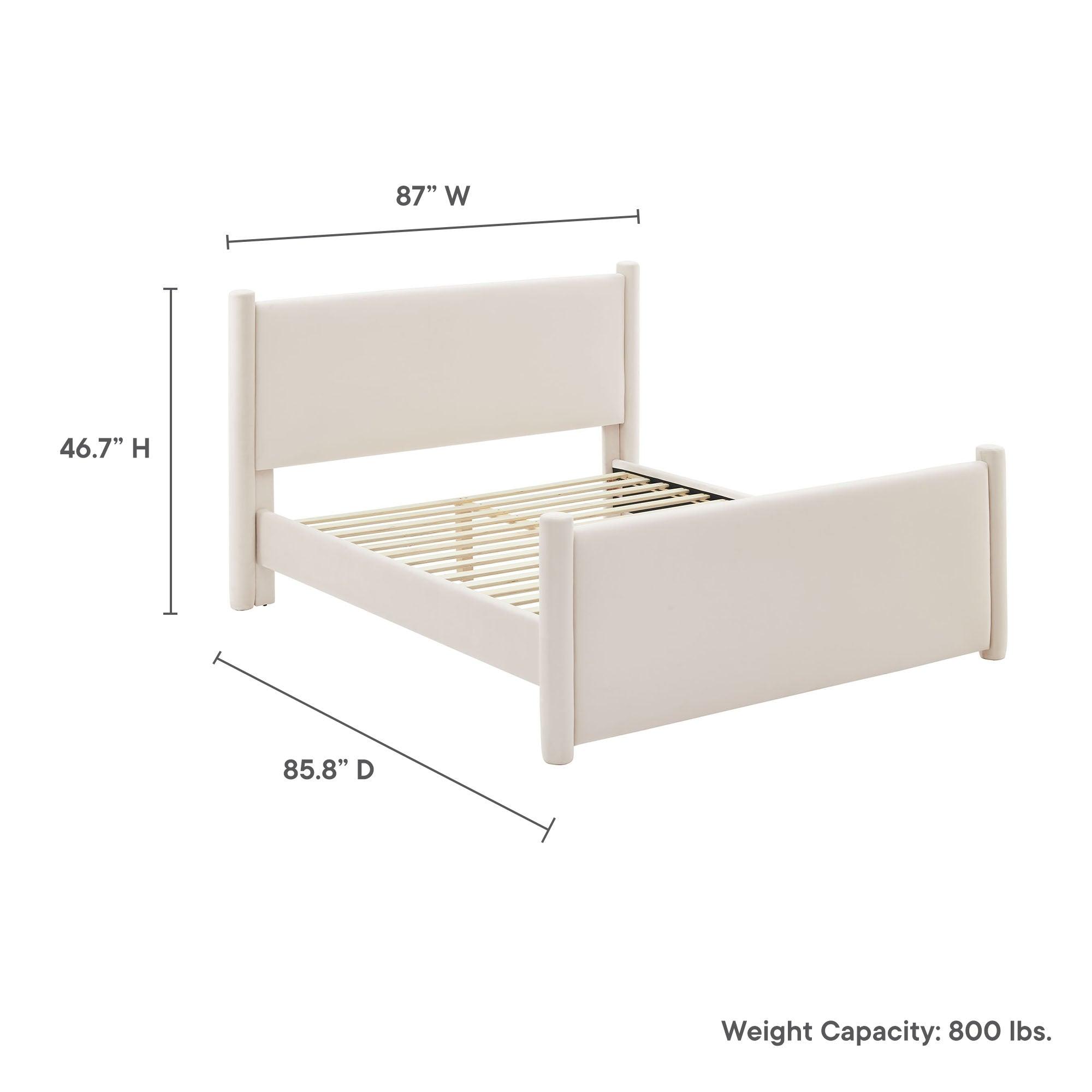 Rael Performance Velvet Platform Bed