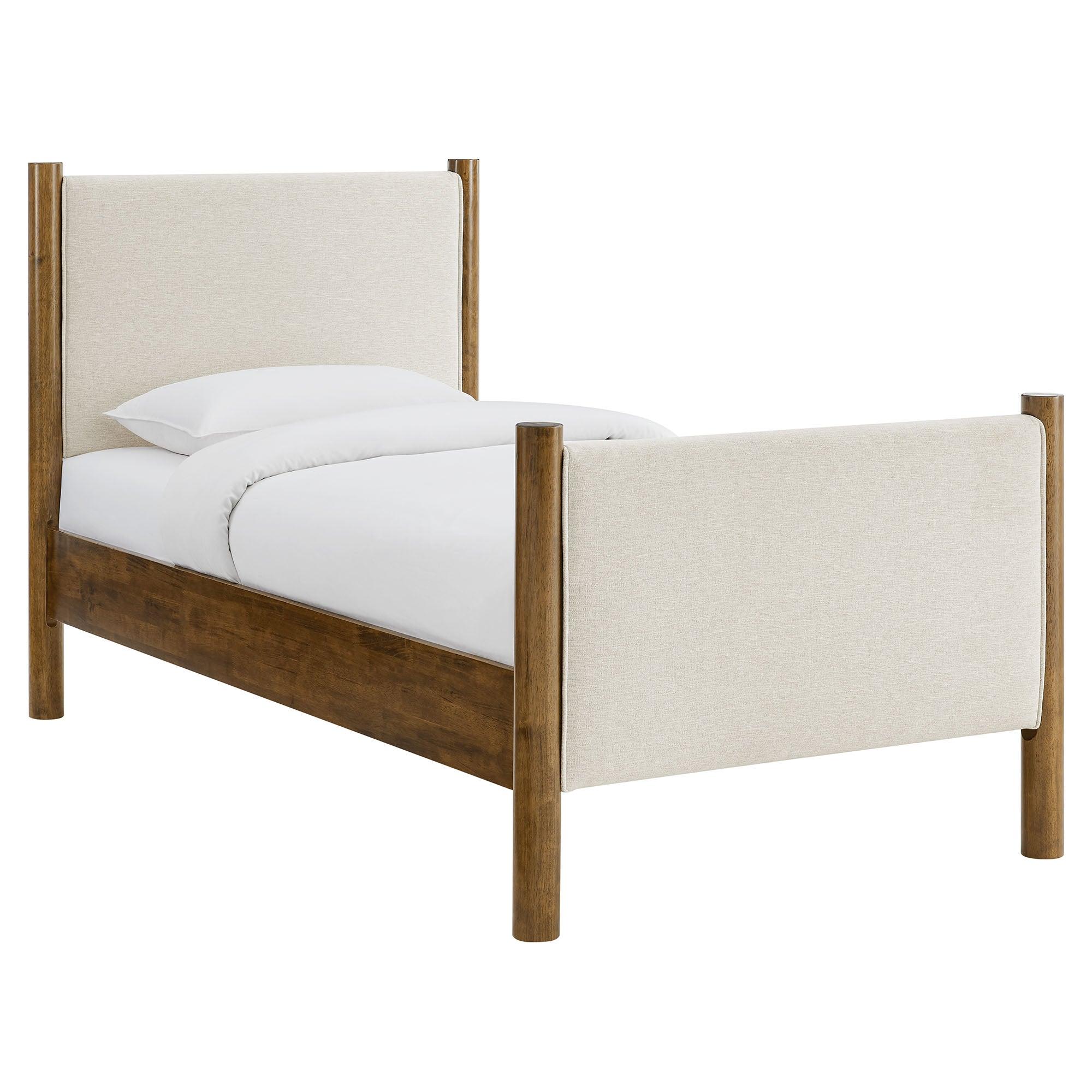 Maven Size Fabric Upholstered Platform Bed
