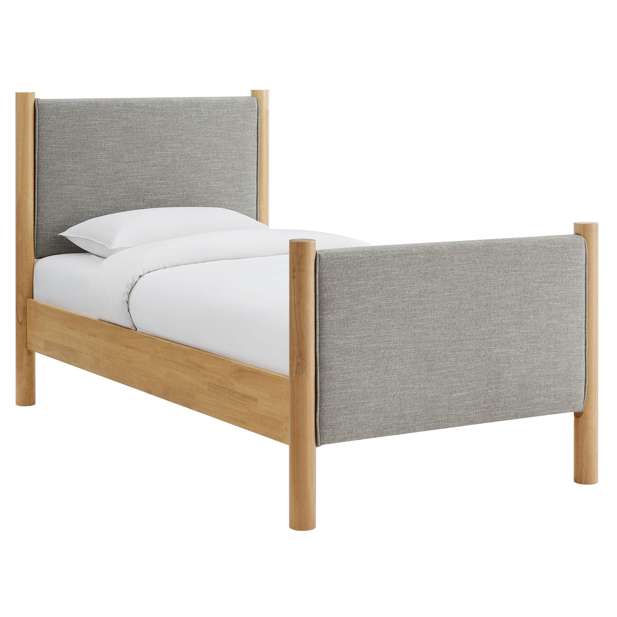 Maven Size Fabric Upholstered Platform Bed