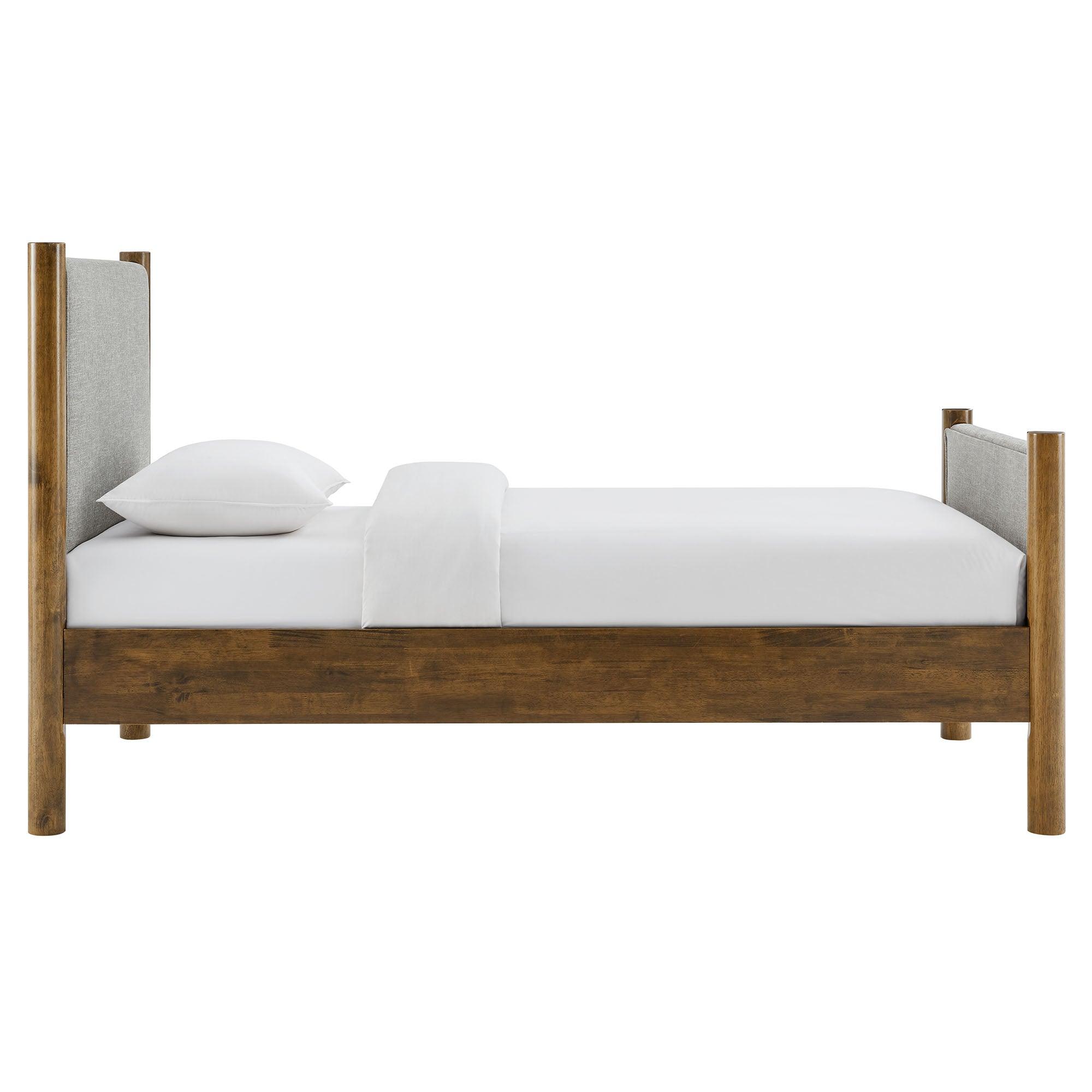 Maven Size Fabric Upholstered Platform Bed