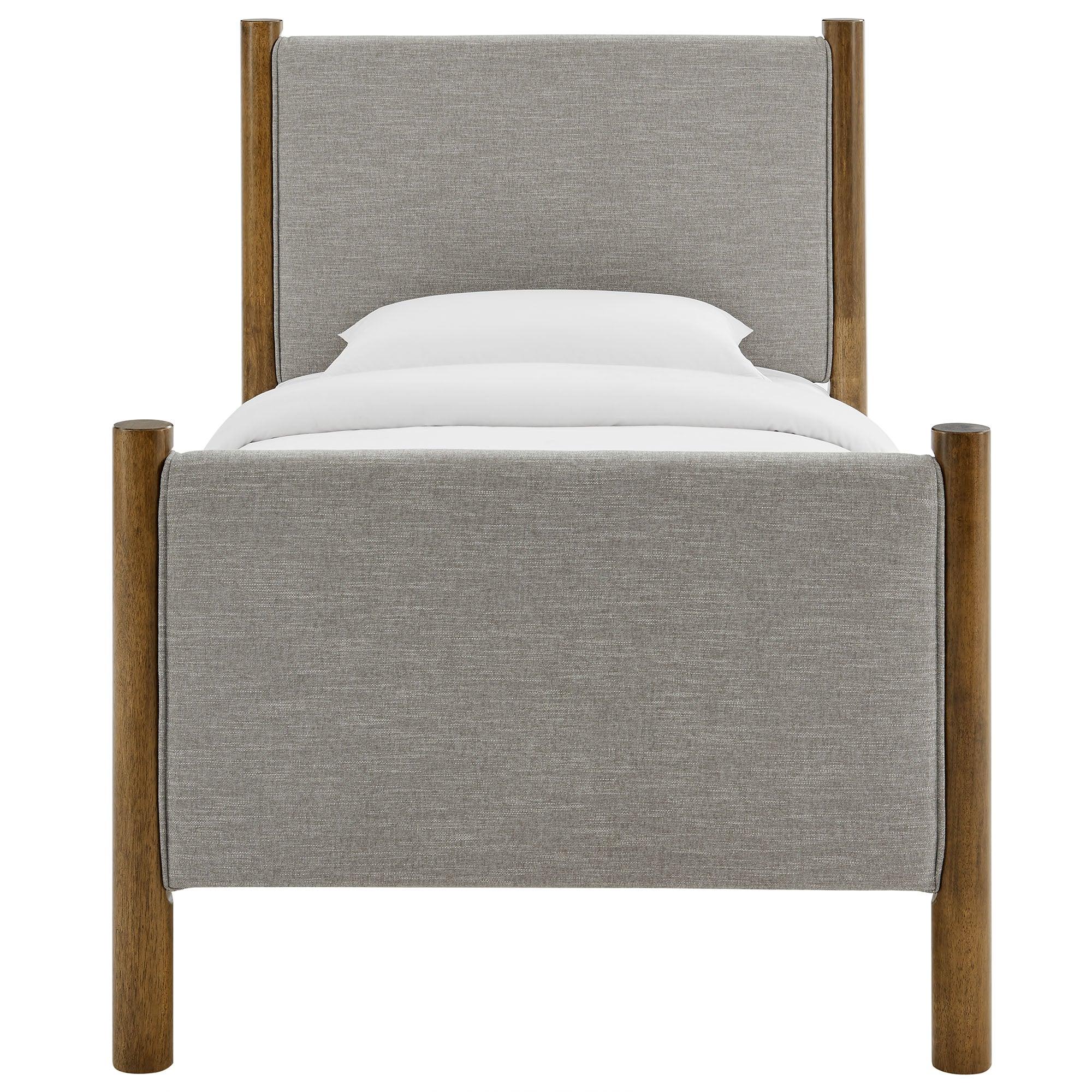 Maven Size Fabric Upholstered Platform Bed