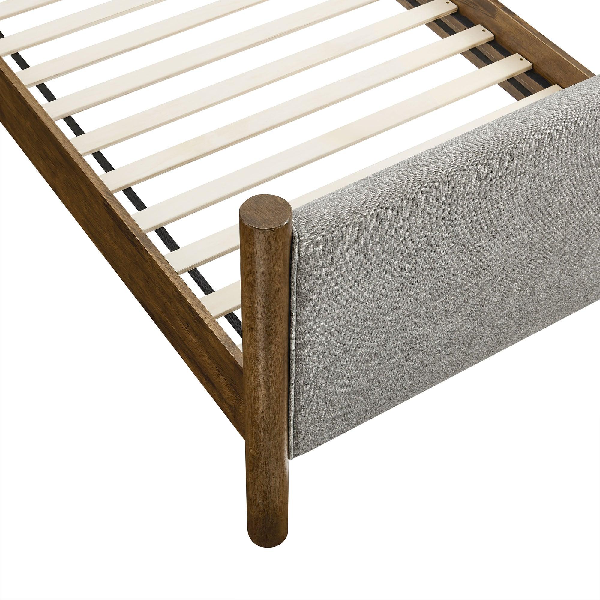 Maven Size Fabric Upholstered Platform Bed