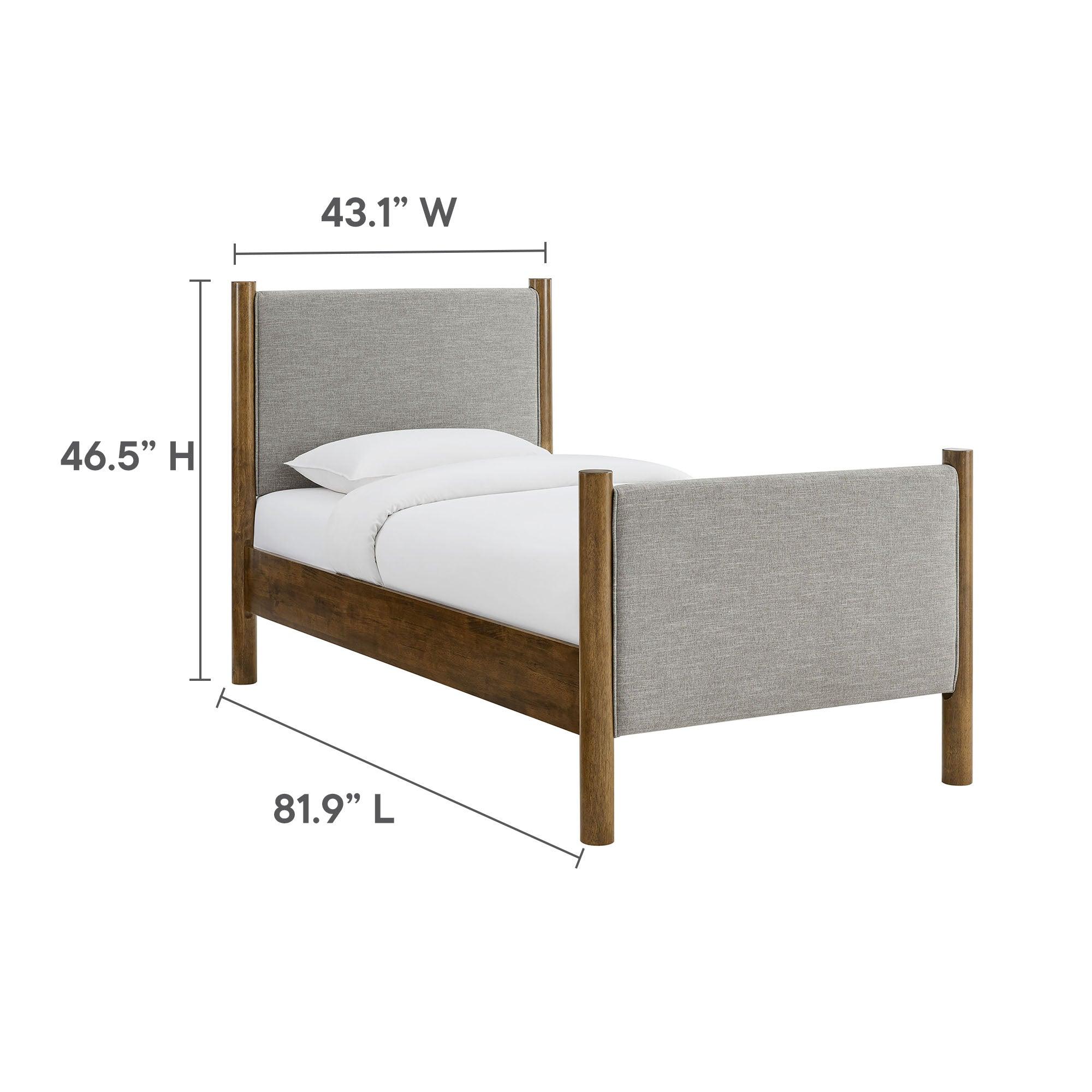Maven Size Fabric Upholstered Platform Bed