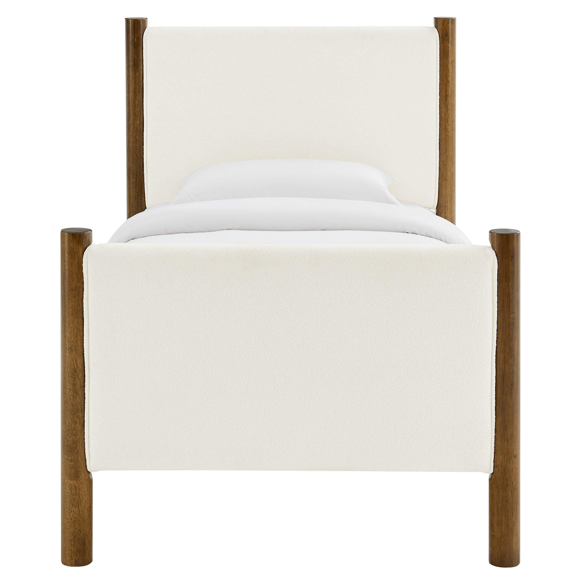 Maven Size Boucle Upholstered Platform Bed