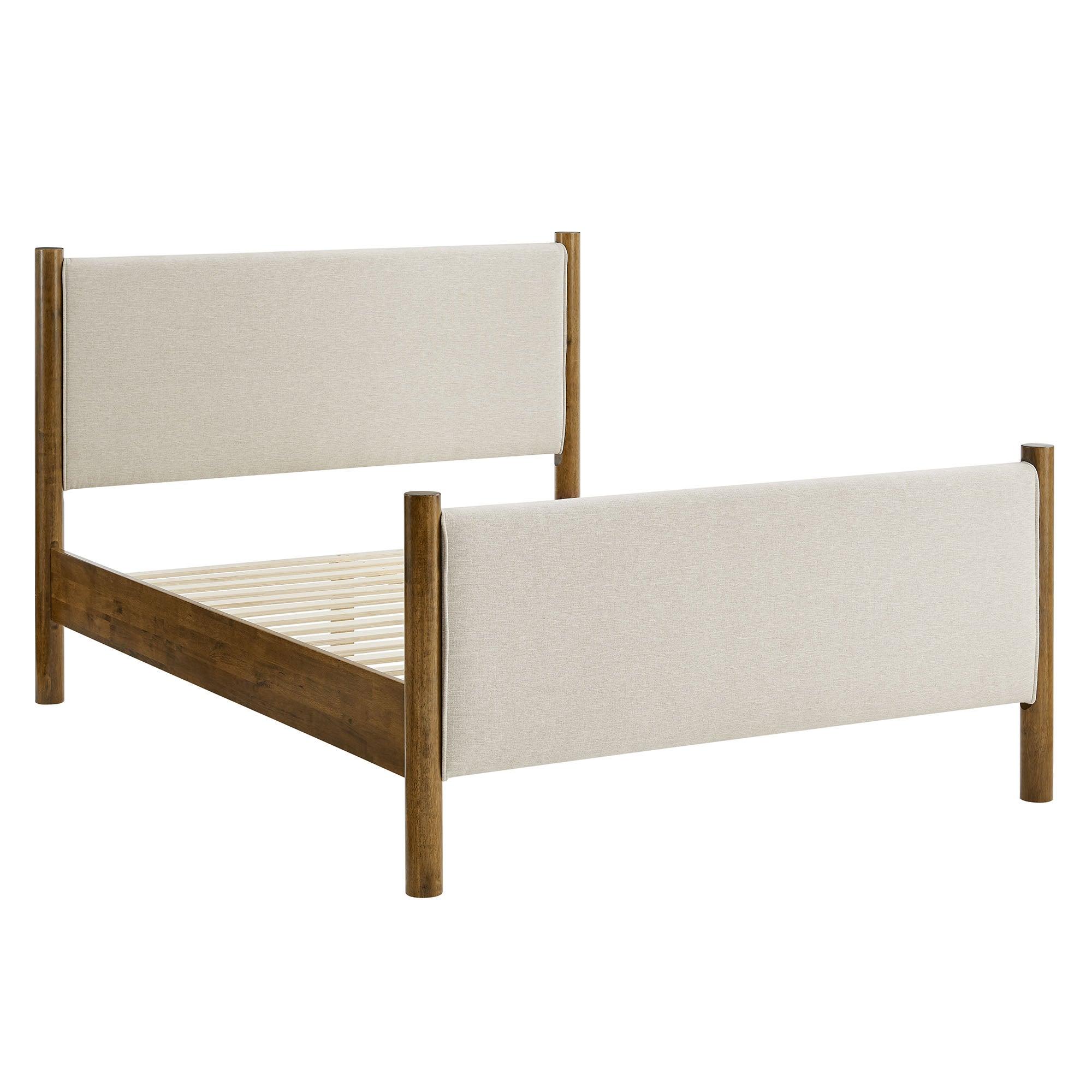 Maven Size Fabric Upholstered Platform Bed