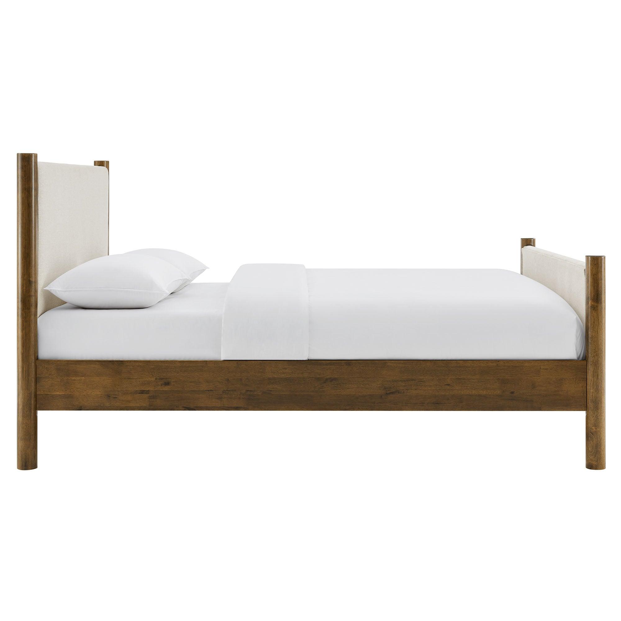 Maven Size Fabric Upholstered Platform Bed