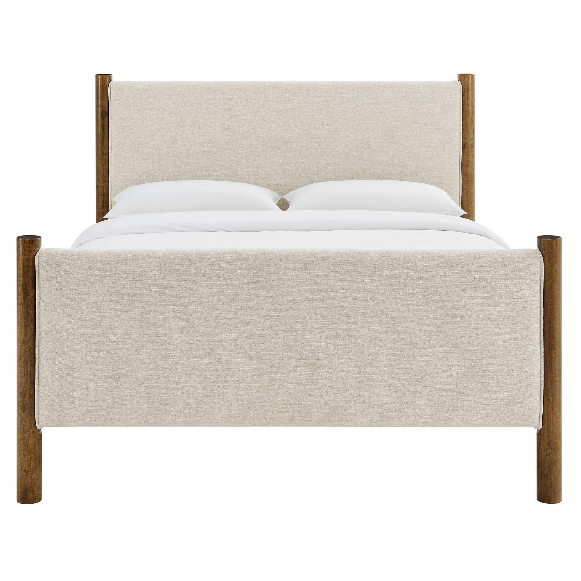 Maven Size Fabric Upholstered Platform Bed