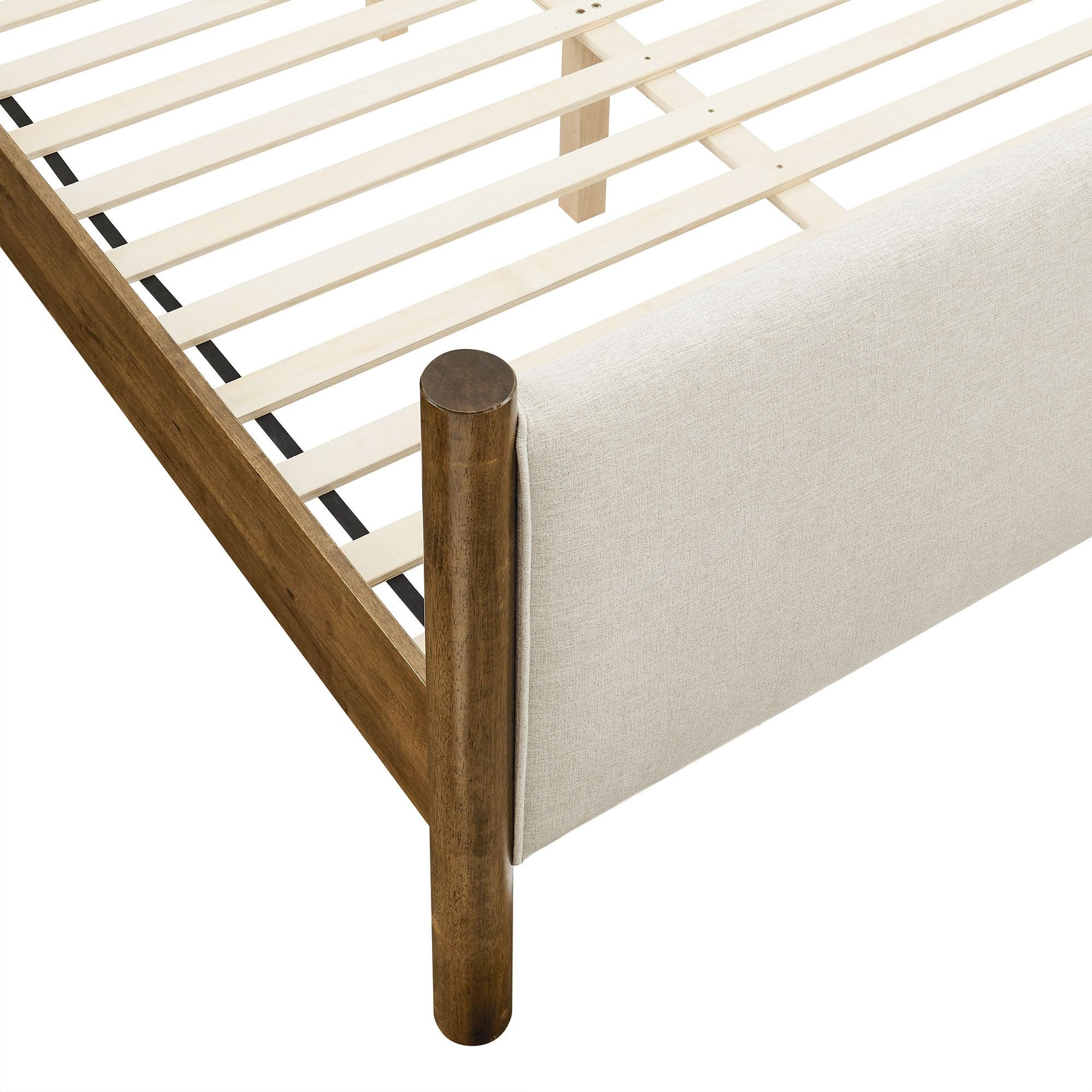 Maven Size Fabric Upholstered Platform Bed