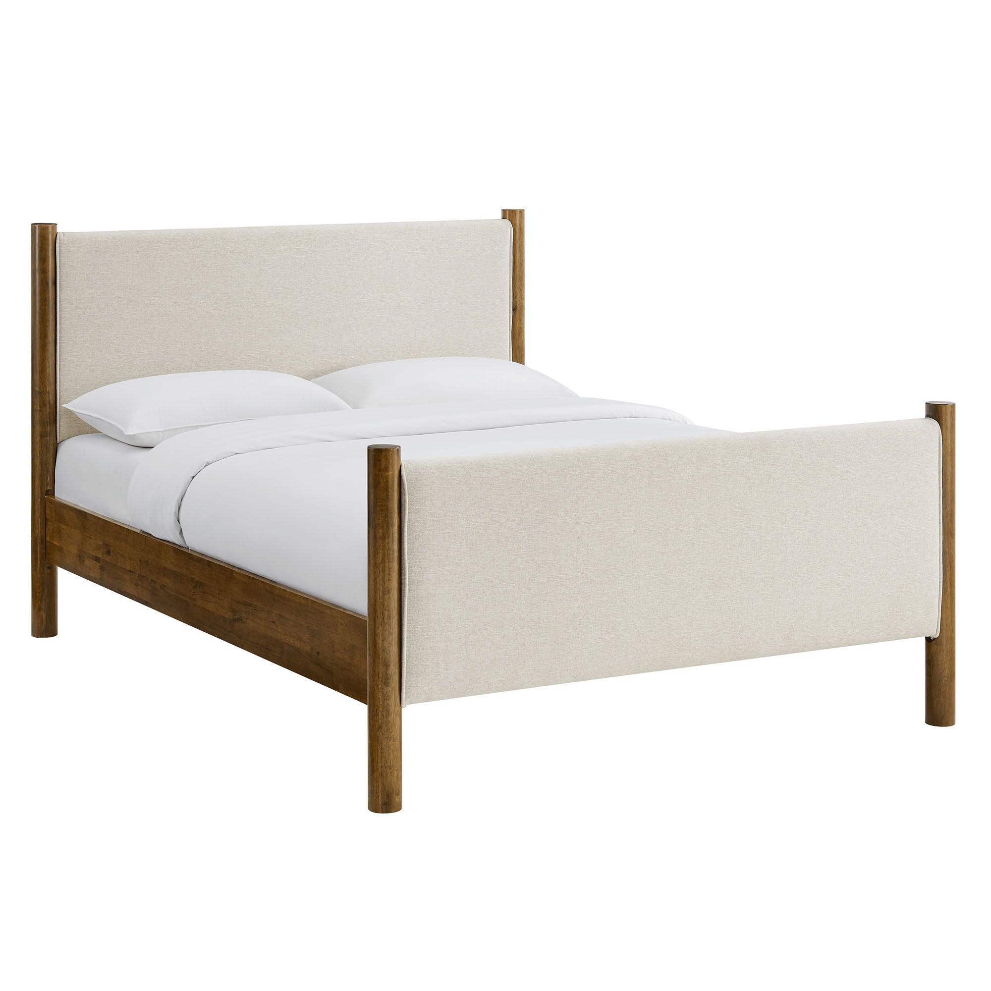 Maven Size Fabric Upholstered Platform Bed