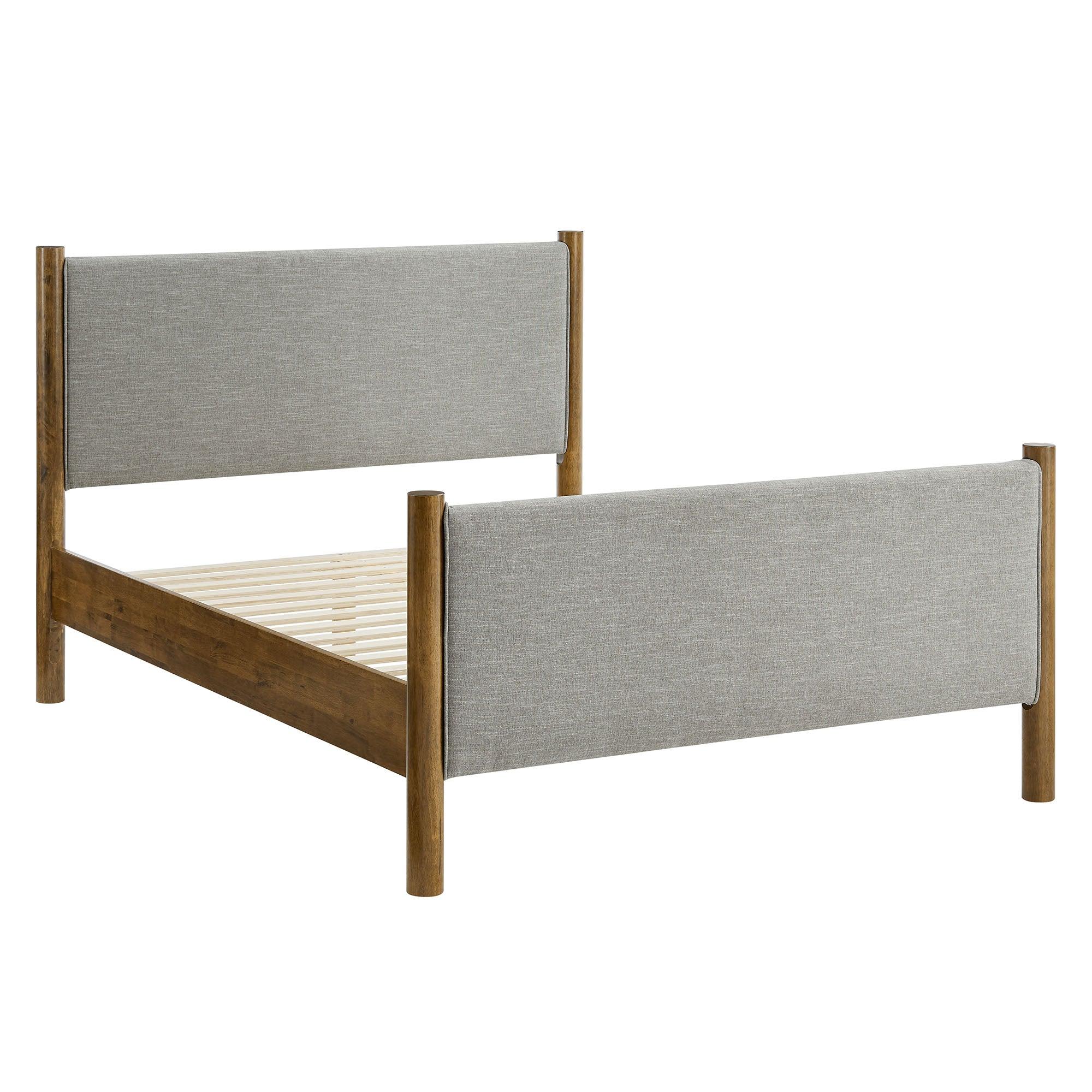 Maven Size Fabric Upholstered Platform Bed