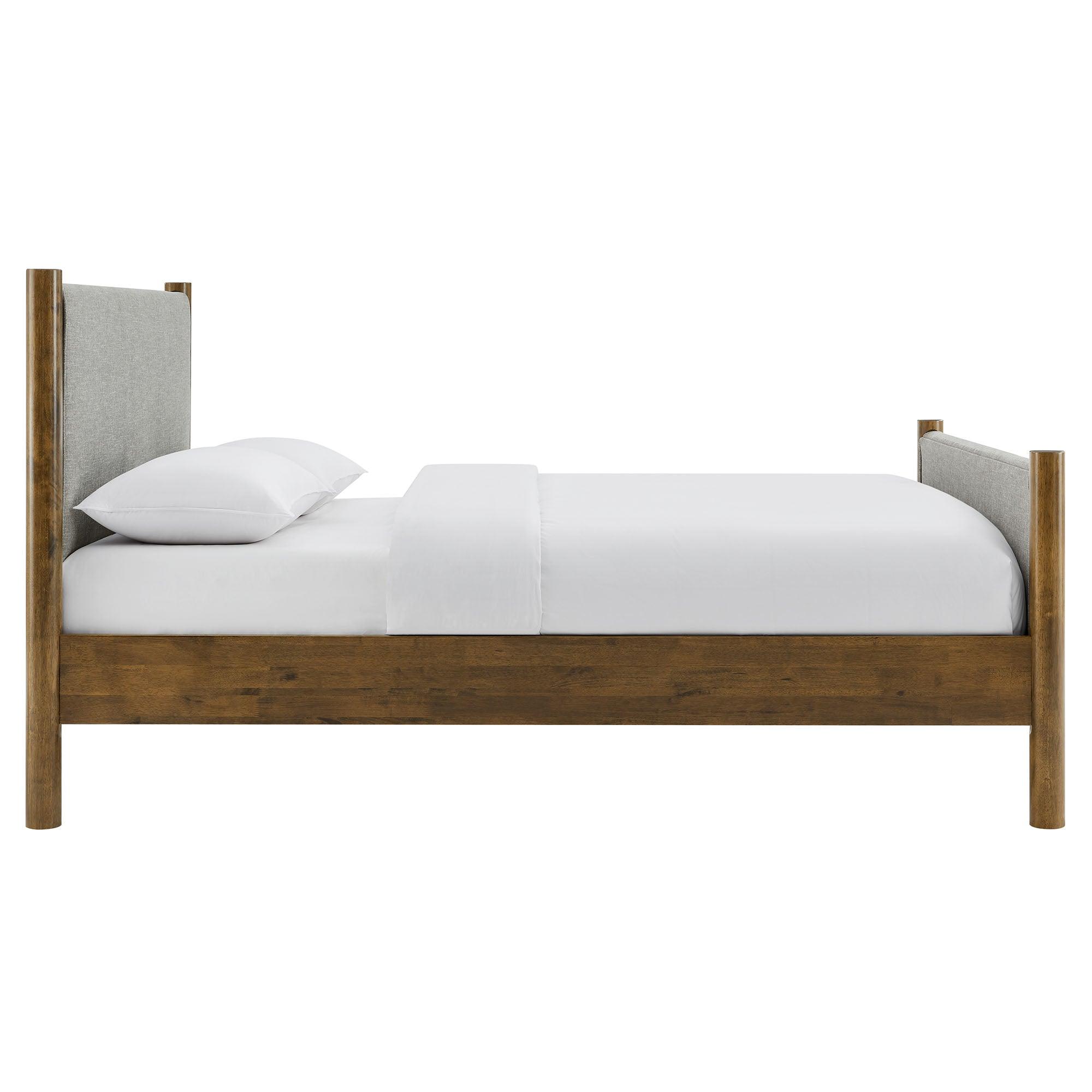 Maven Size Fabric Upholstered Platform Bed