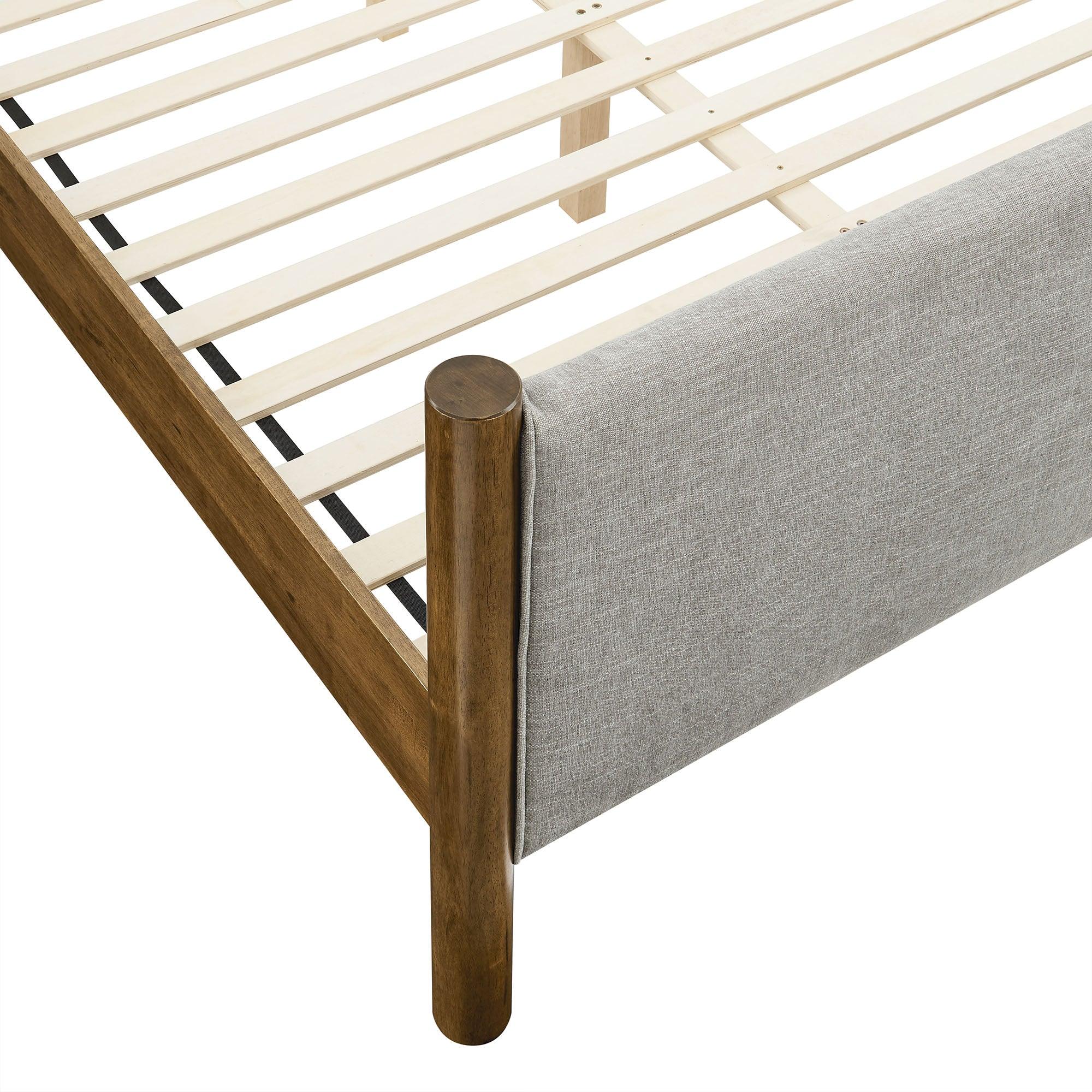 Maven Size Fabric Upholstered Platform Bed
