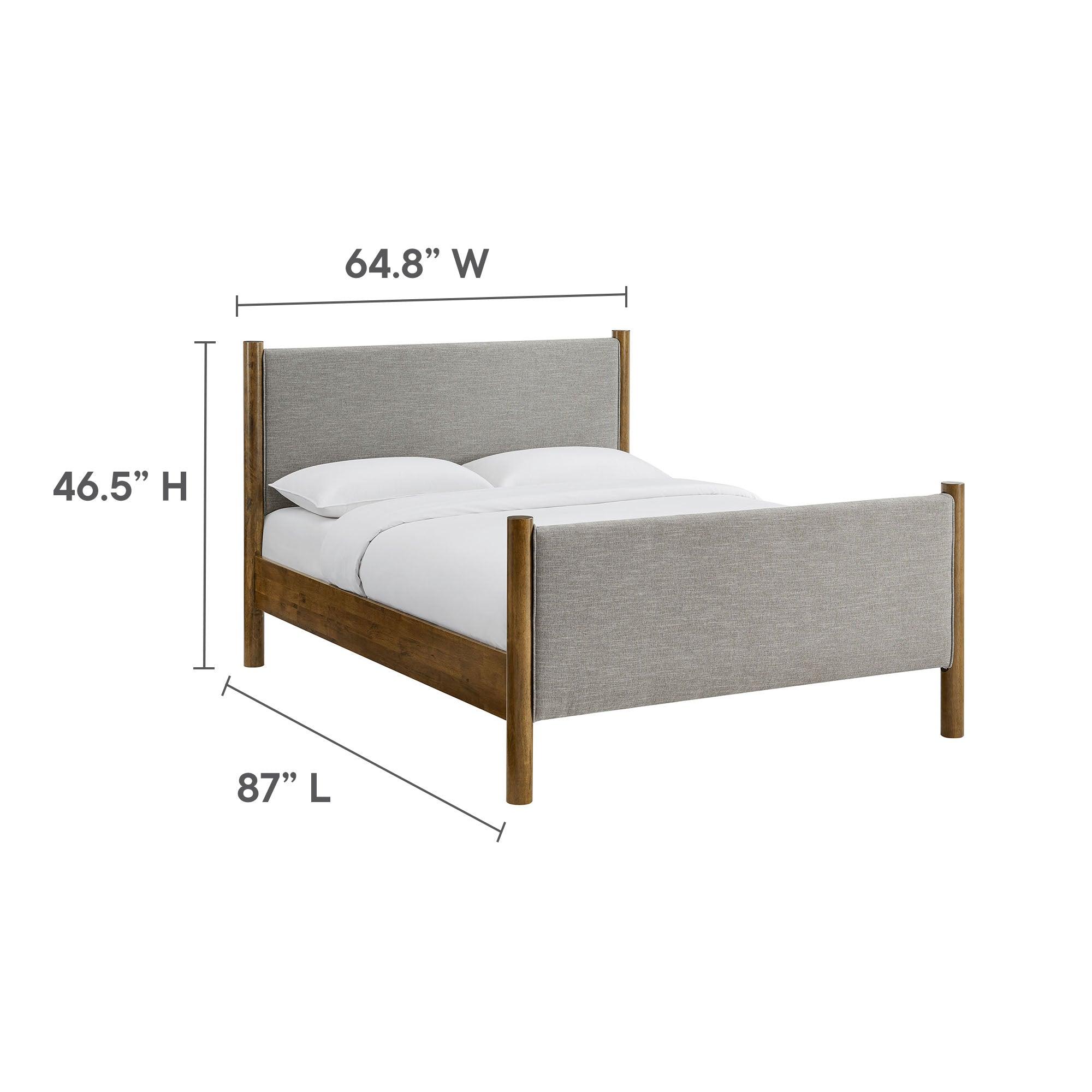 Maven Size Fabric Upholstered Platform Bed