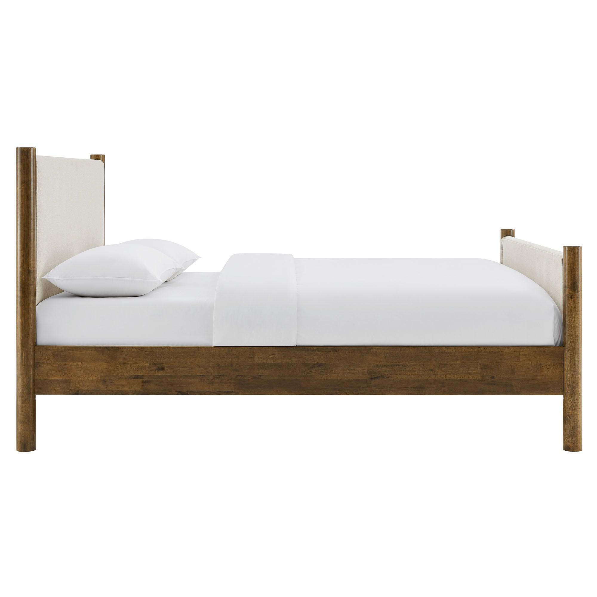 Maven Size Fabric Upholstered Platform Bed