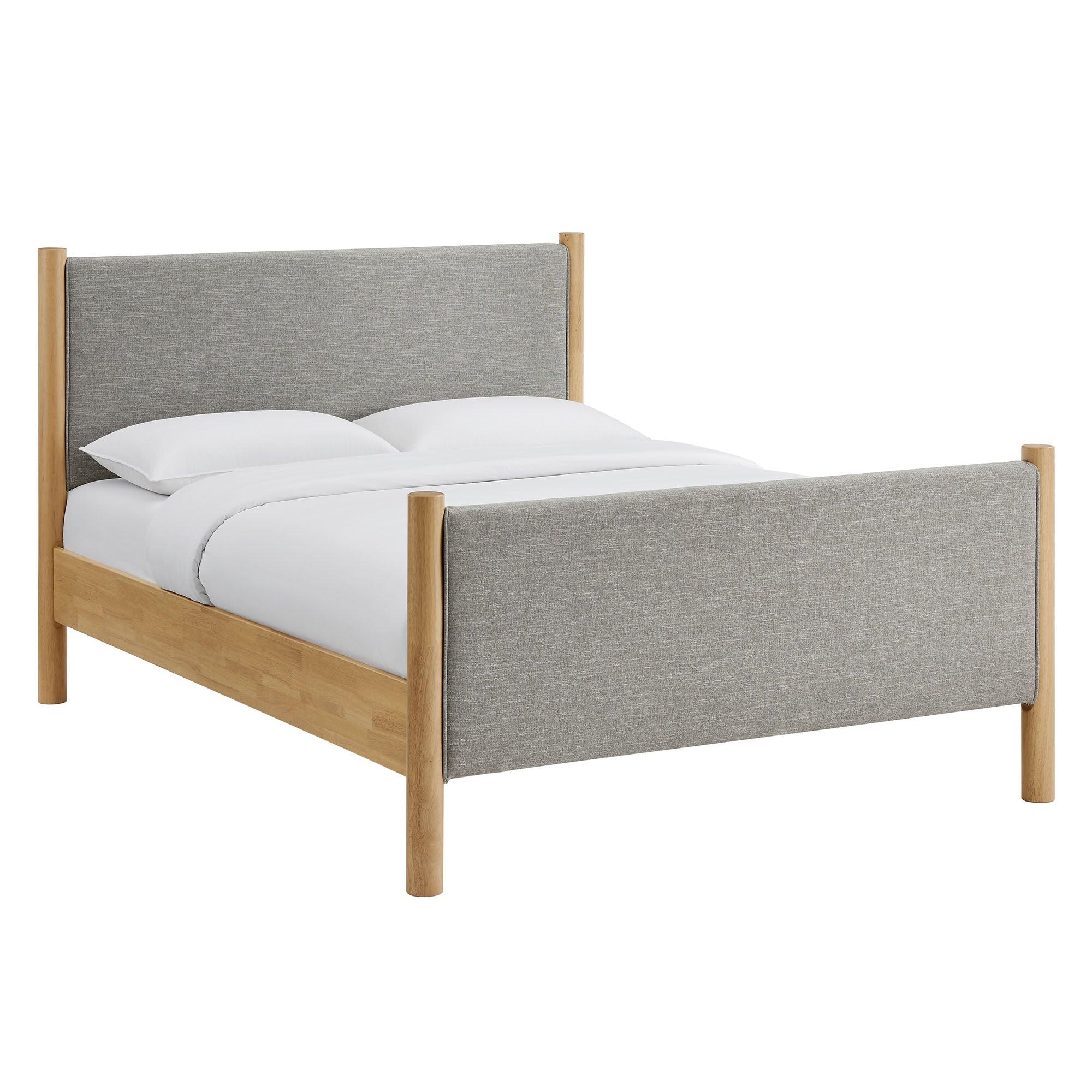 Maven Size Fabric Upholstered Platform Bed