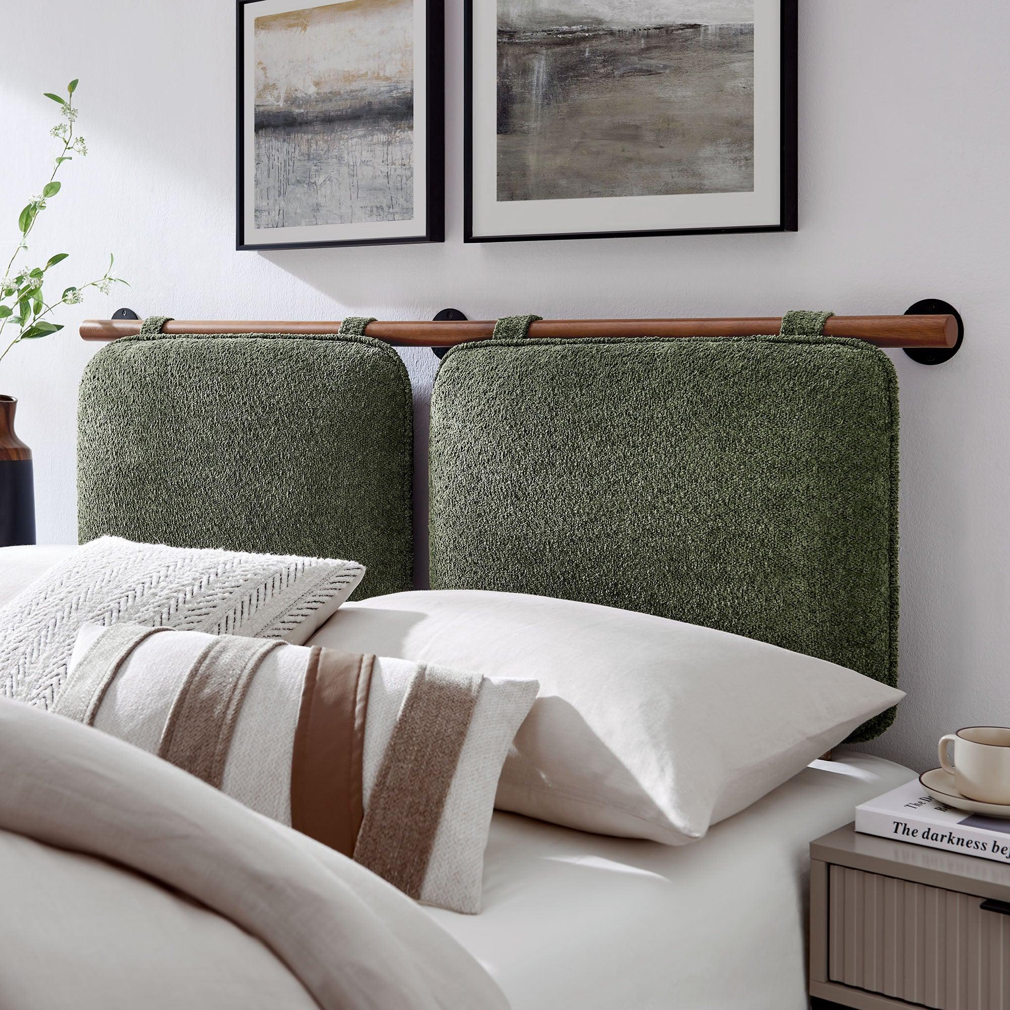Anela Wall-Mounted Chenille Upholstered Size Headboard