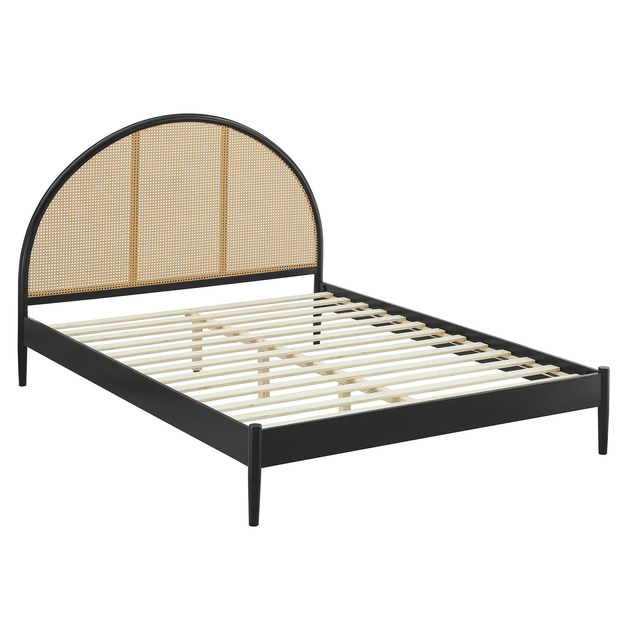 Odette Arched Rattan Cane Platform Bed