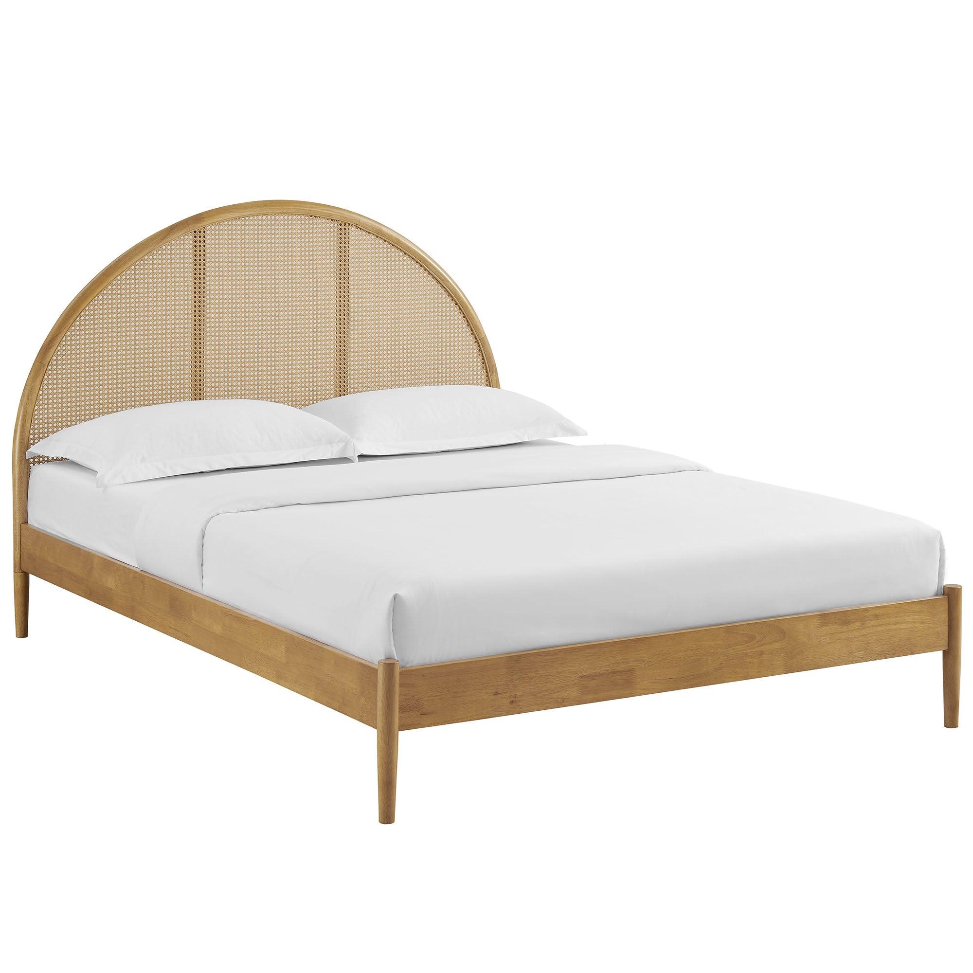 Odette Arched Rattan Cane Platform Bed