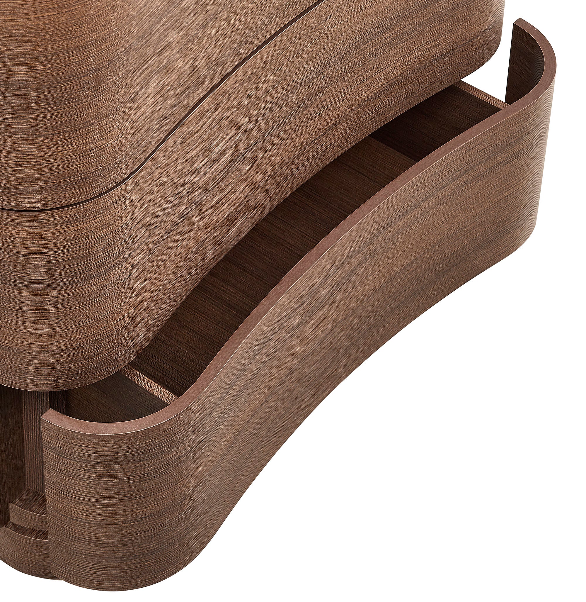 Mirae 5-Drawer Curved Dresser Chest of Drawers