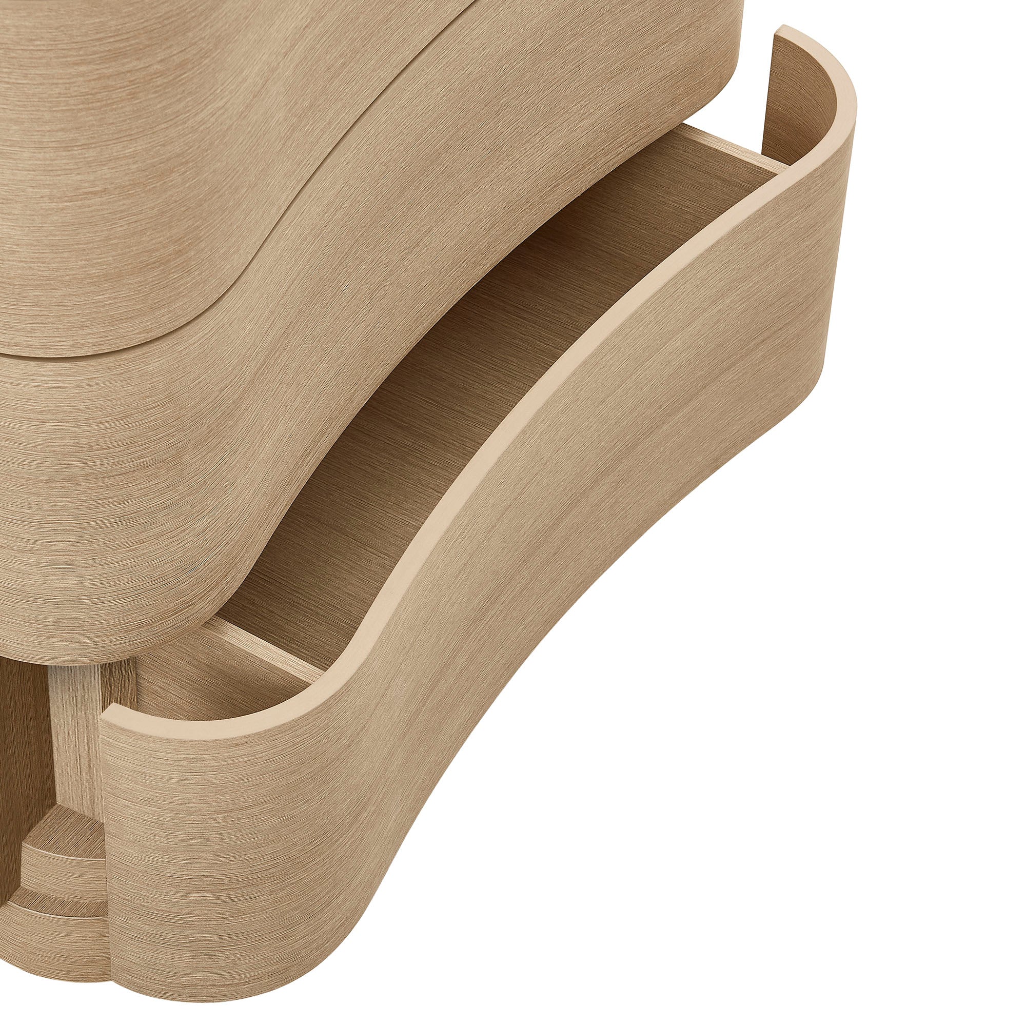 Mirae 5-Drawer Curved Dresser Chest of Drawers