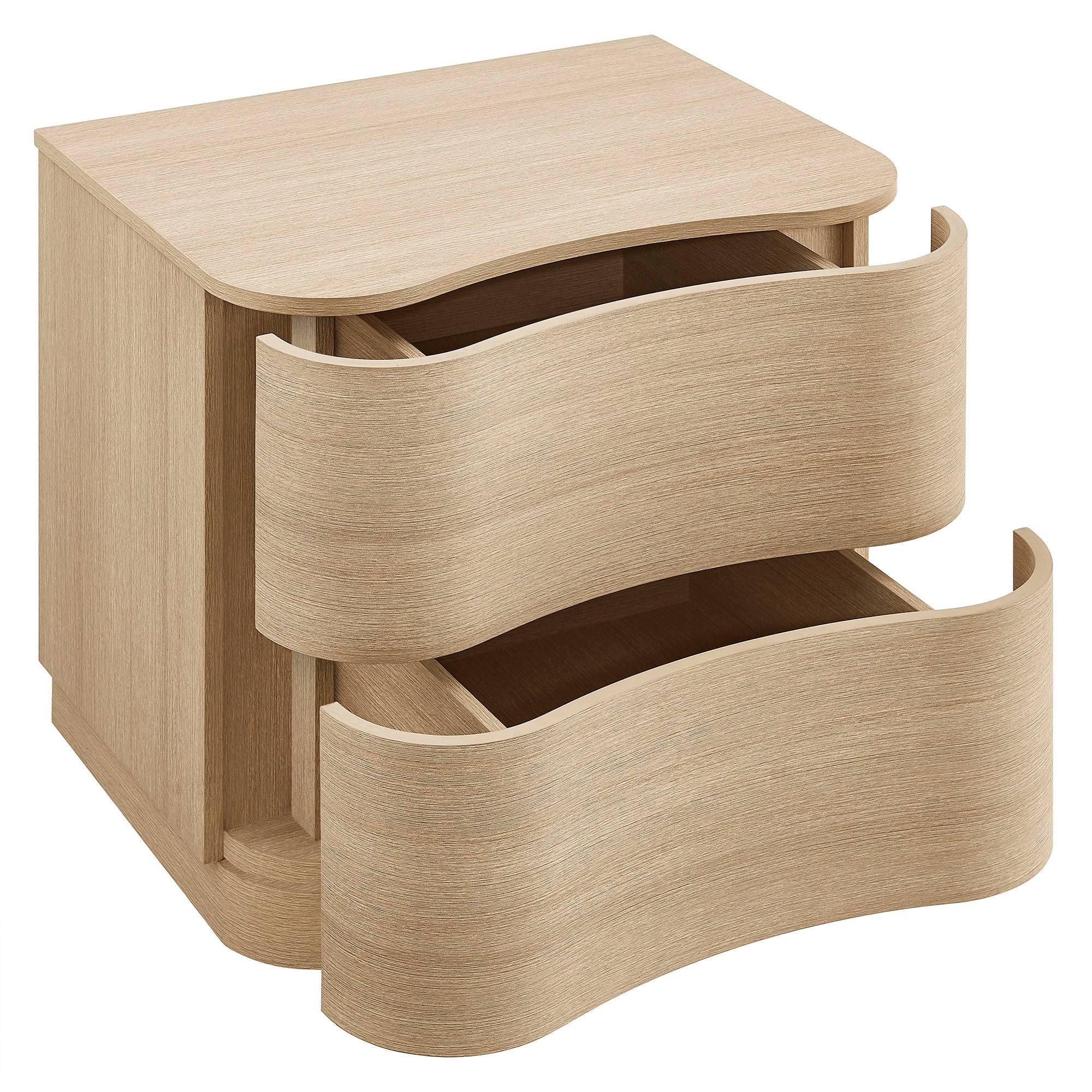 Mirae 2-Drawer Curved Nightstand