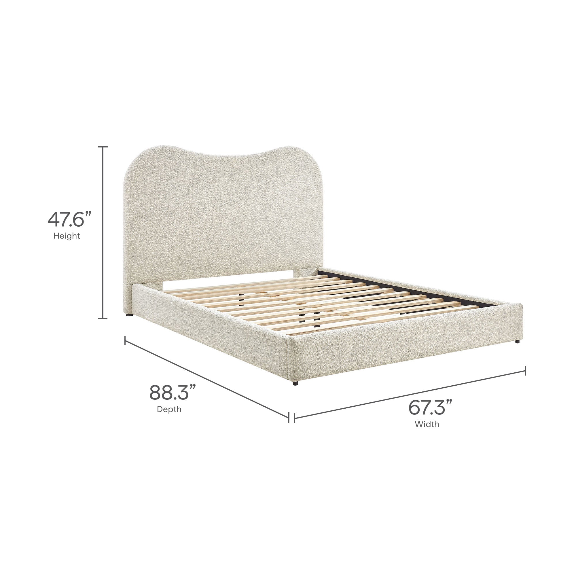 Seluna Boucle Platform Bed