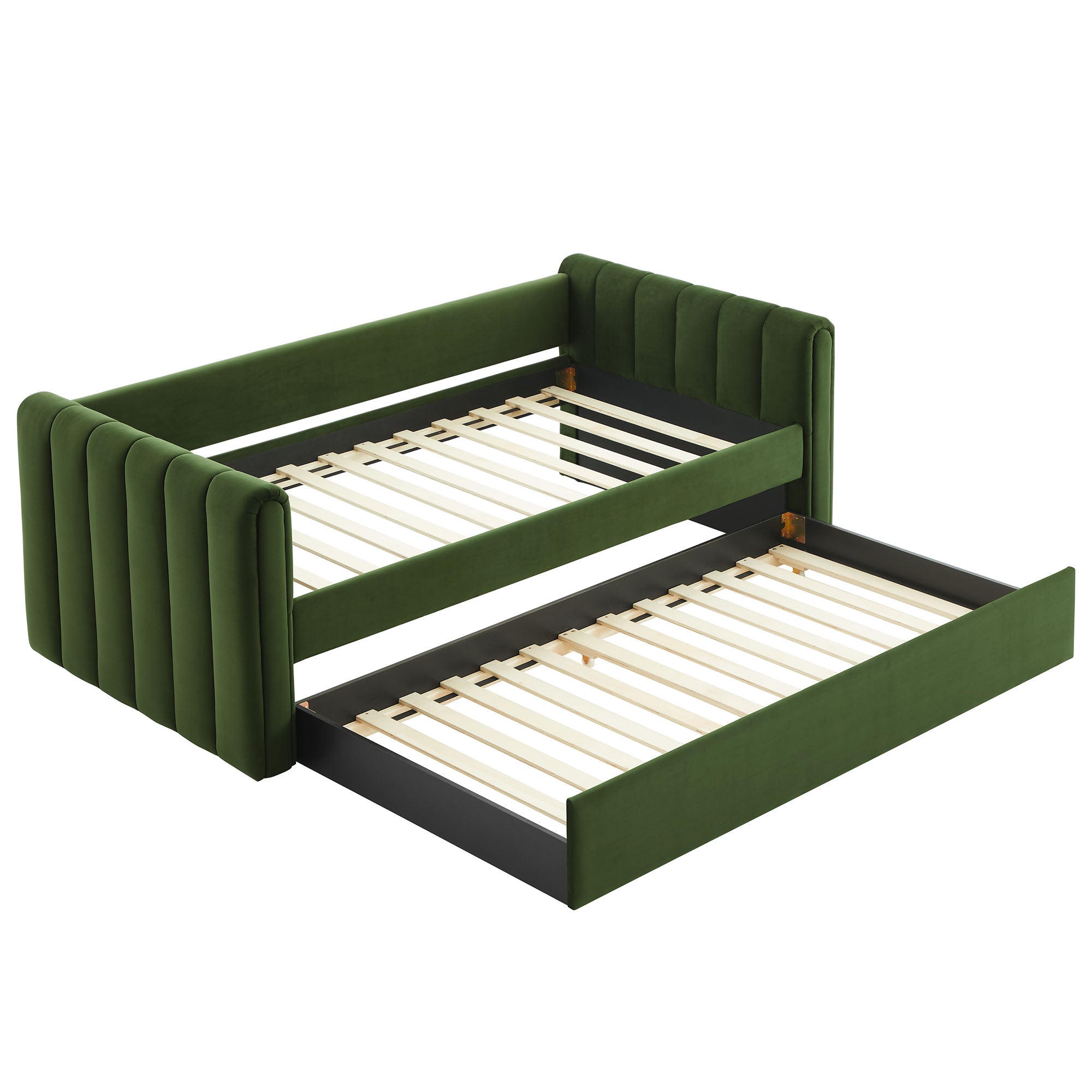 Veyla Channel Tufted Performance Velvet Daybed With Trundle
