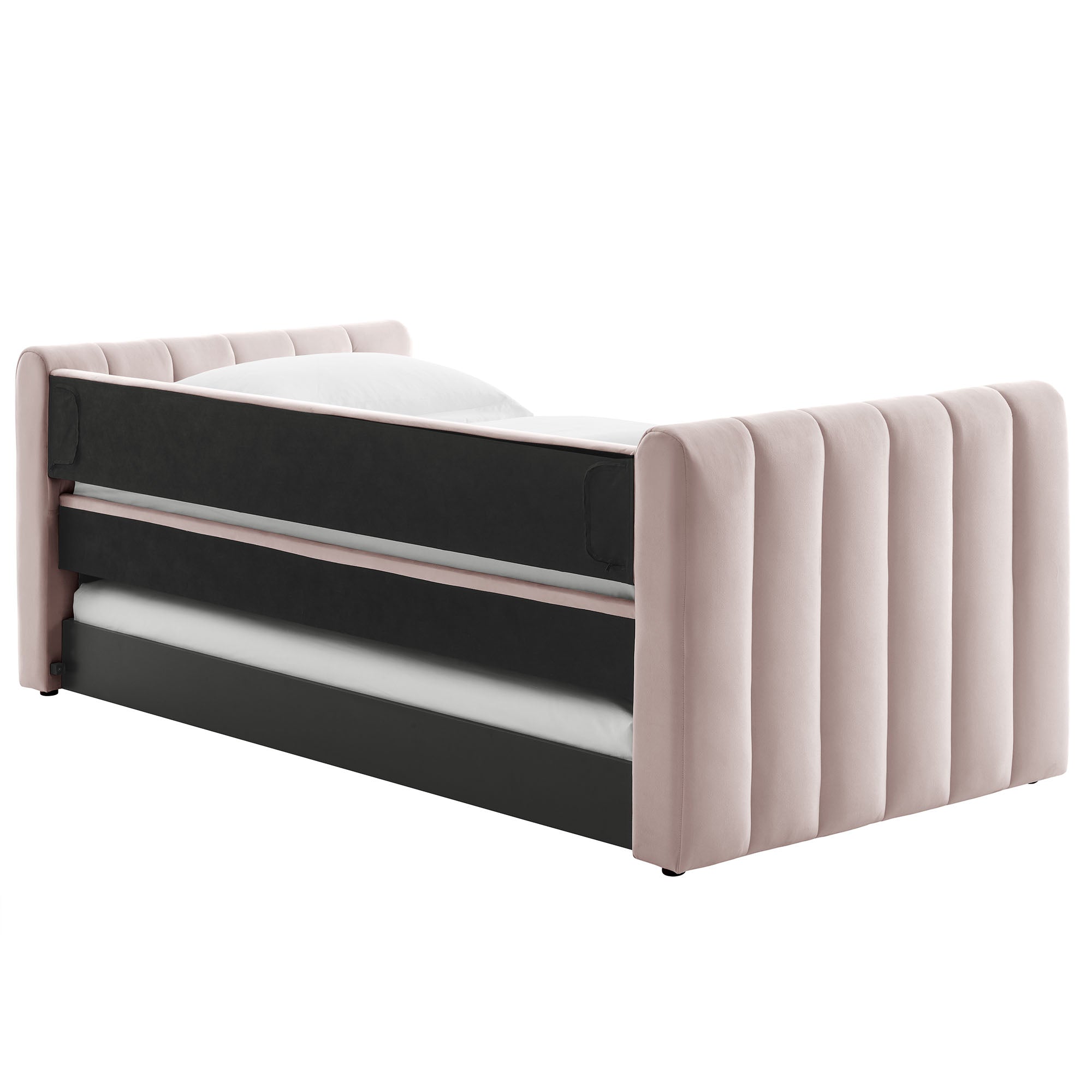 Veyla Channel Tufted Performance Velvet Daybed With Trundle