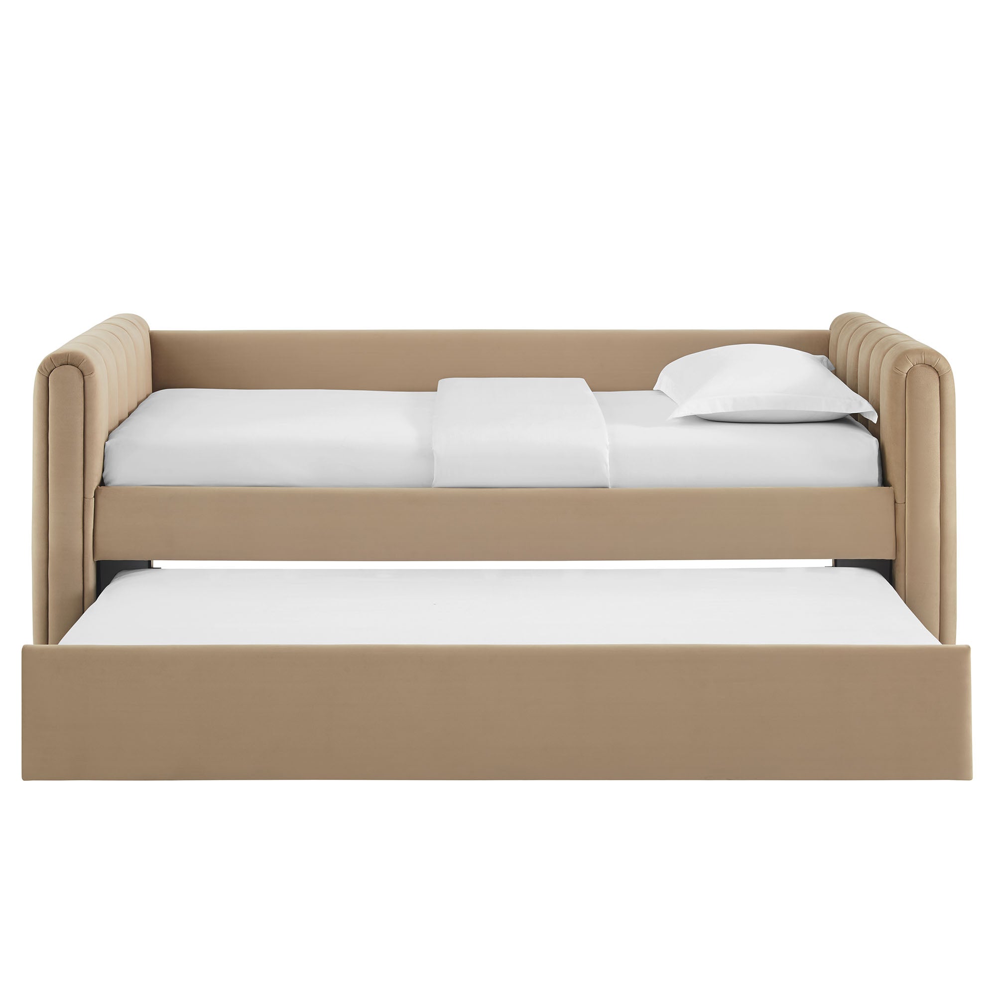 Veyla Channel Tufted Performance Velvet Daybed With Trundle
