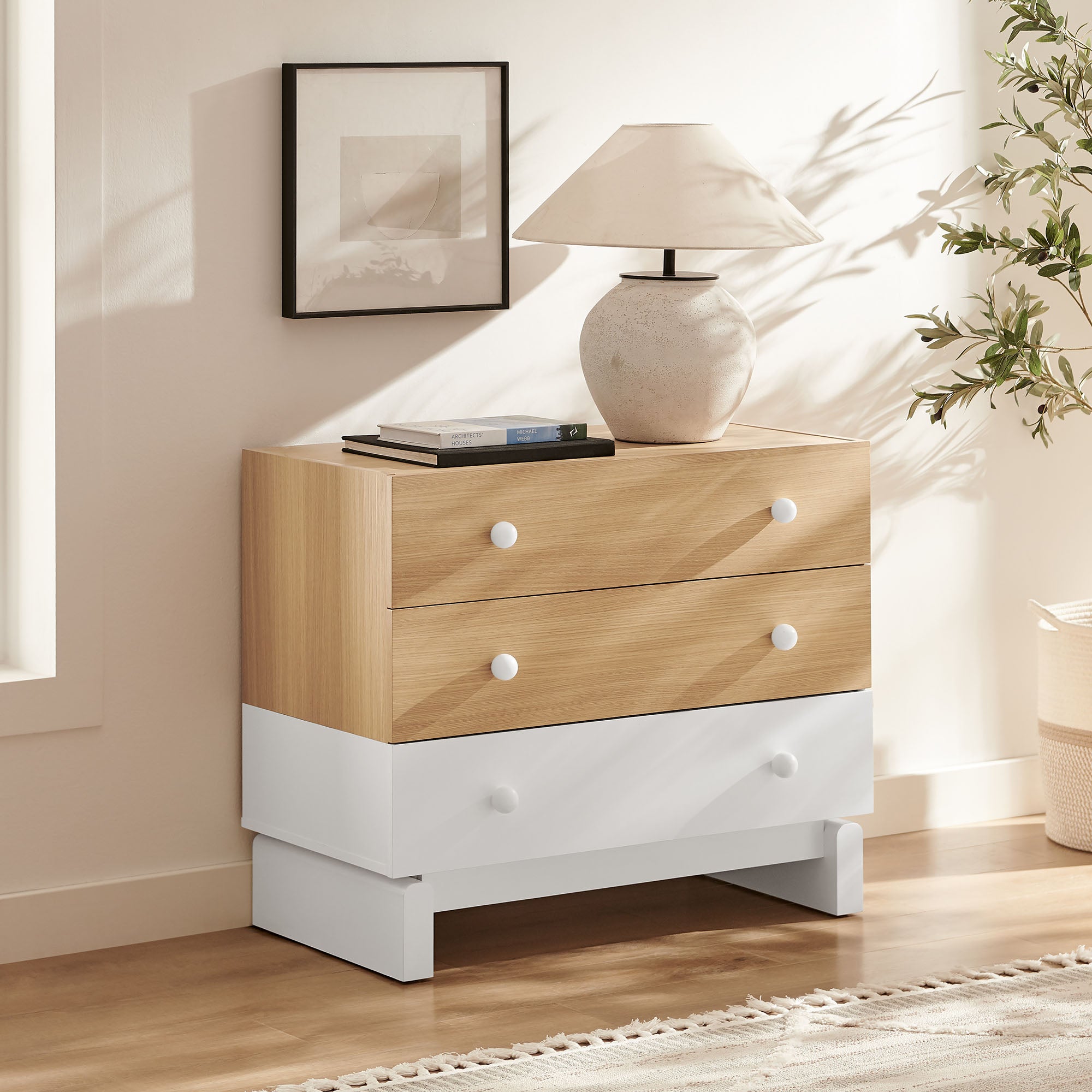 Nolia 3-Drawer Color Block Dresser