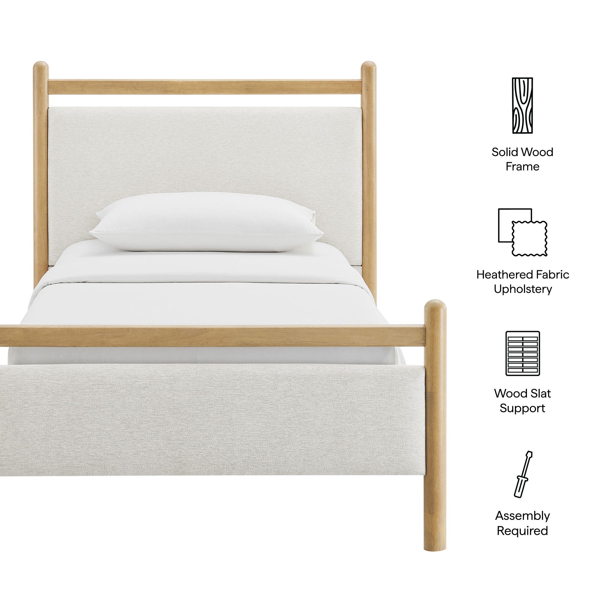 Ginny Size Platform Bed Frame