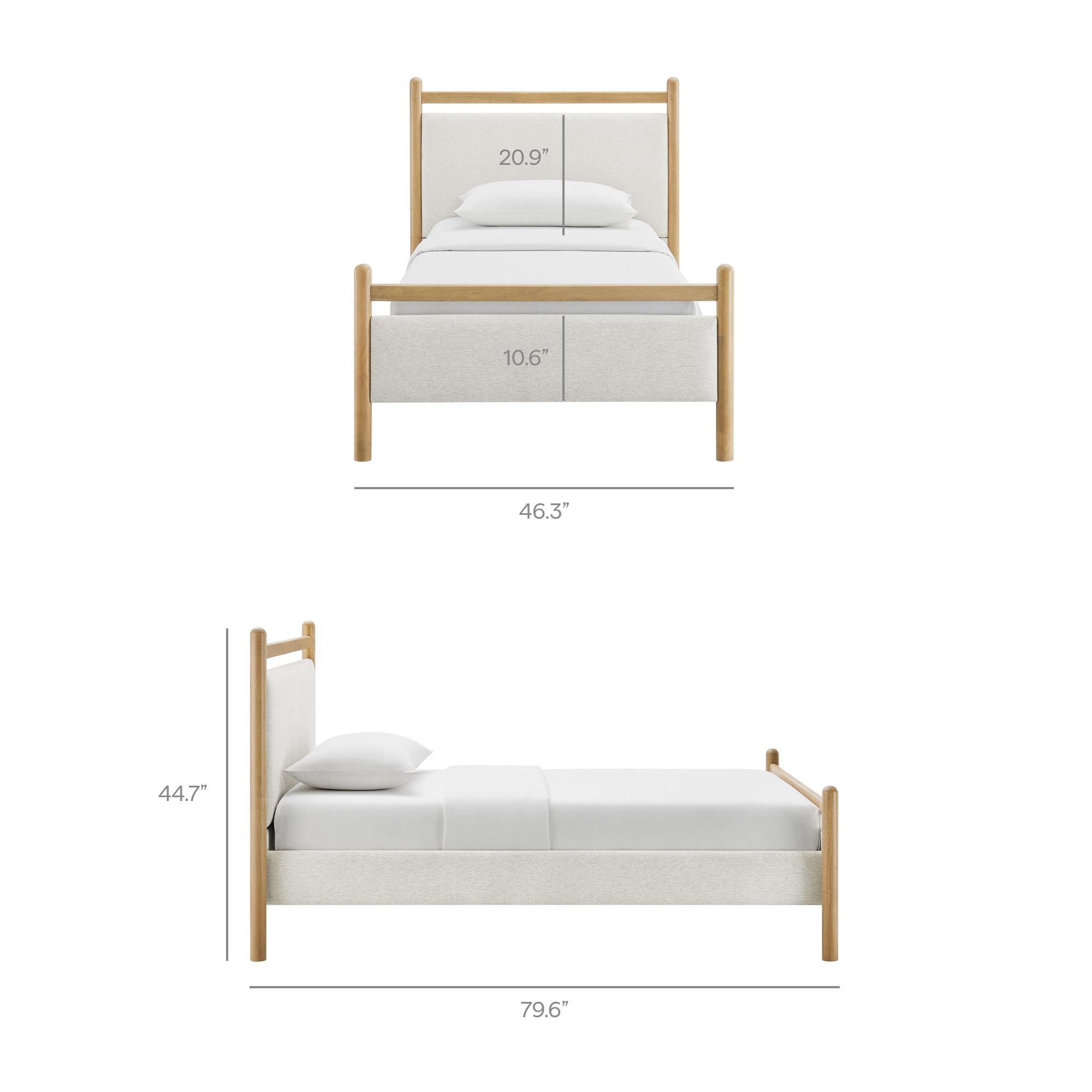 Ginny Size Platform Bed Frame
