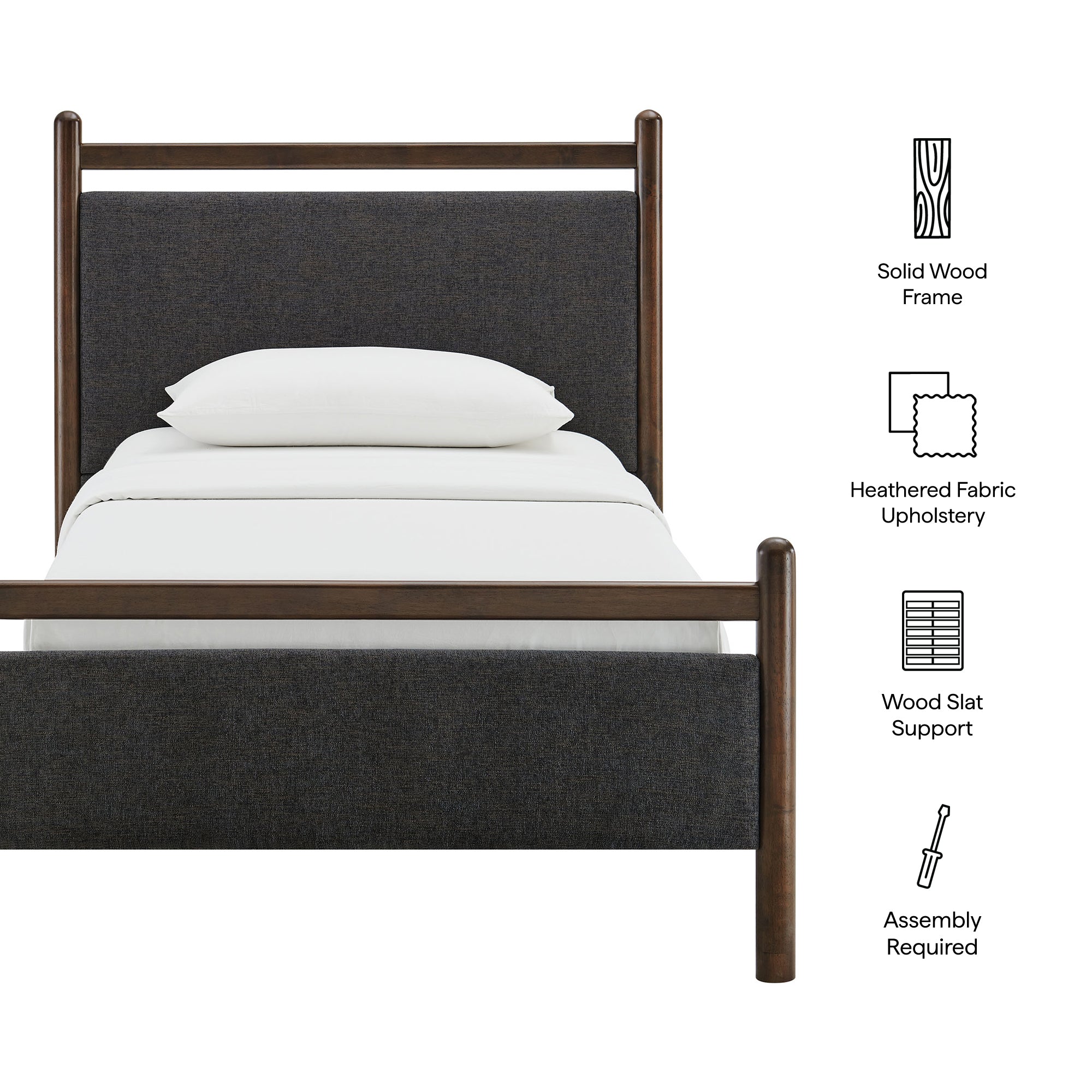 Ginny Size Platform Bed Frame