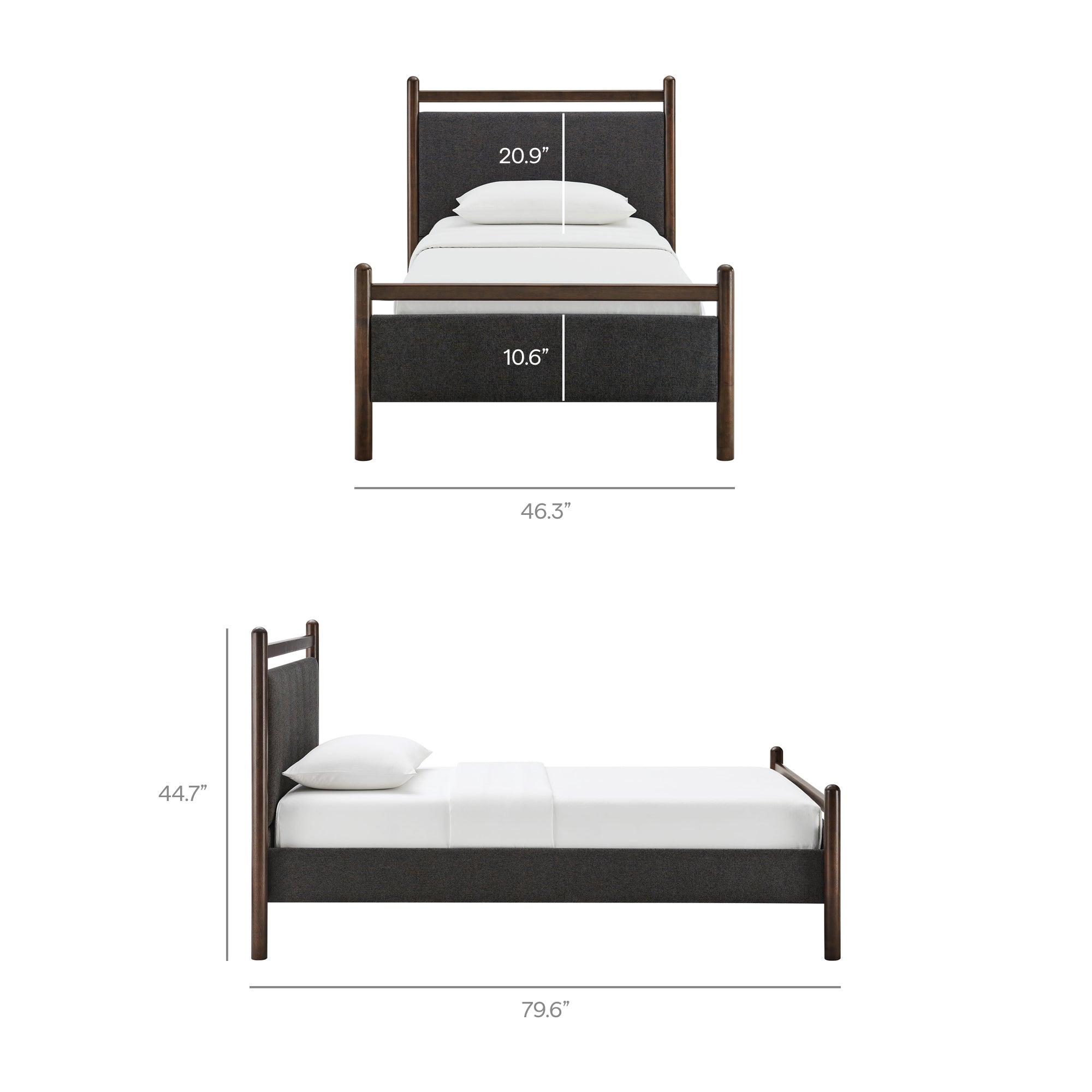 Ginny Size Platform Bed Frame